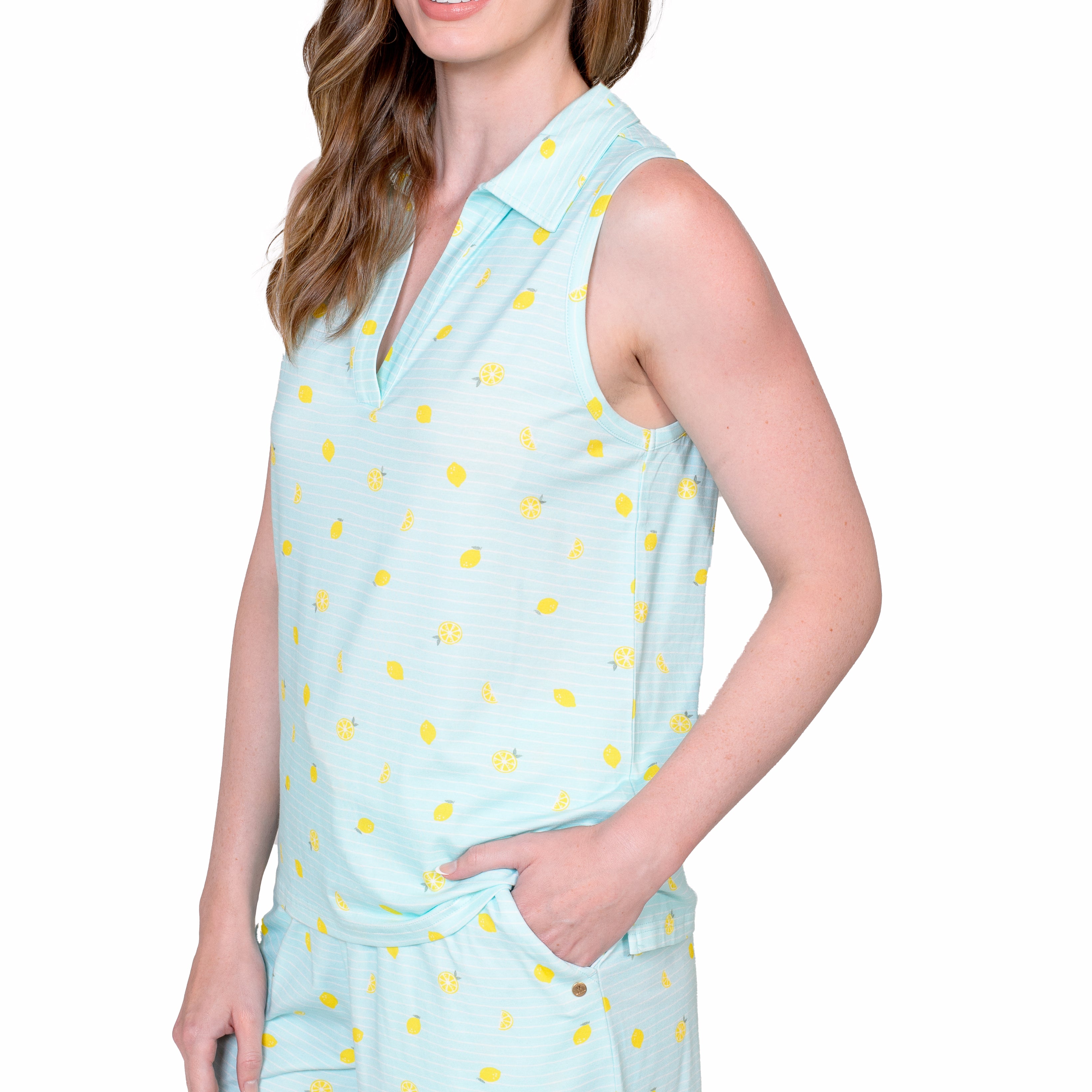 Sleeveless Polo & Shorts Set