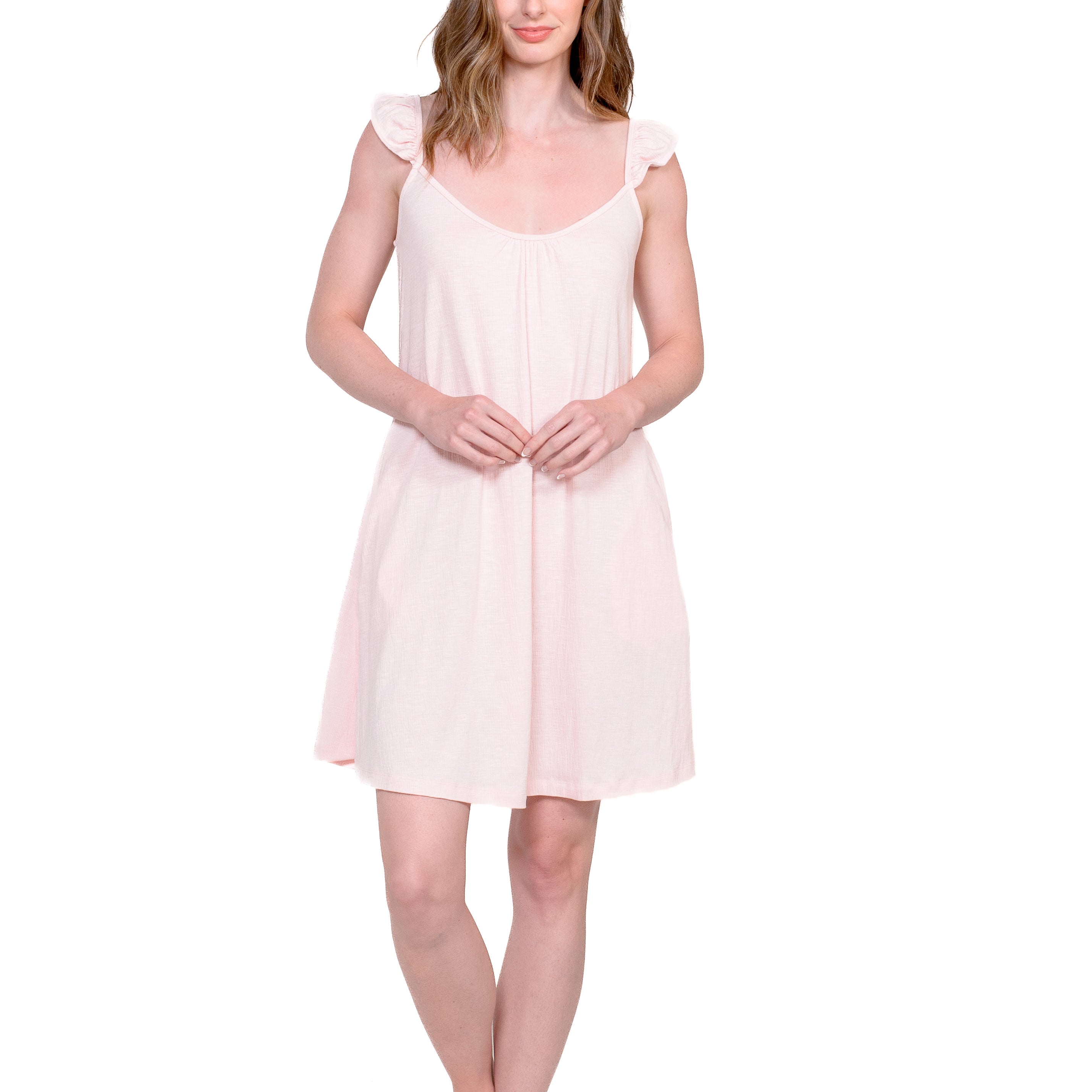 Ruffled Sleeveless Gathered Dress
