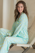 NOTCH COLLAR LS TOP PANT PAJAMA SET