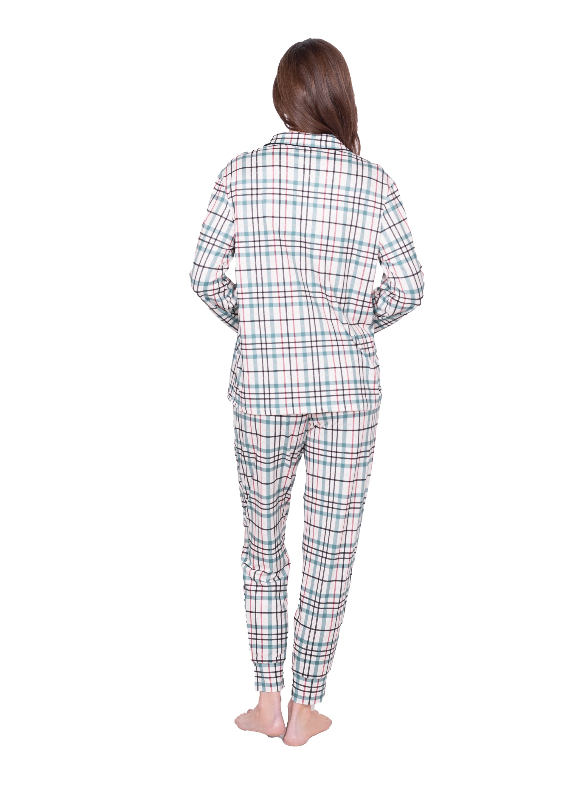 Long Sleeve Notch Collar Top & Jogger Pajama Set