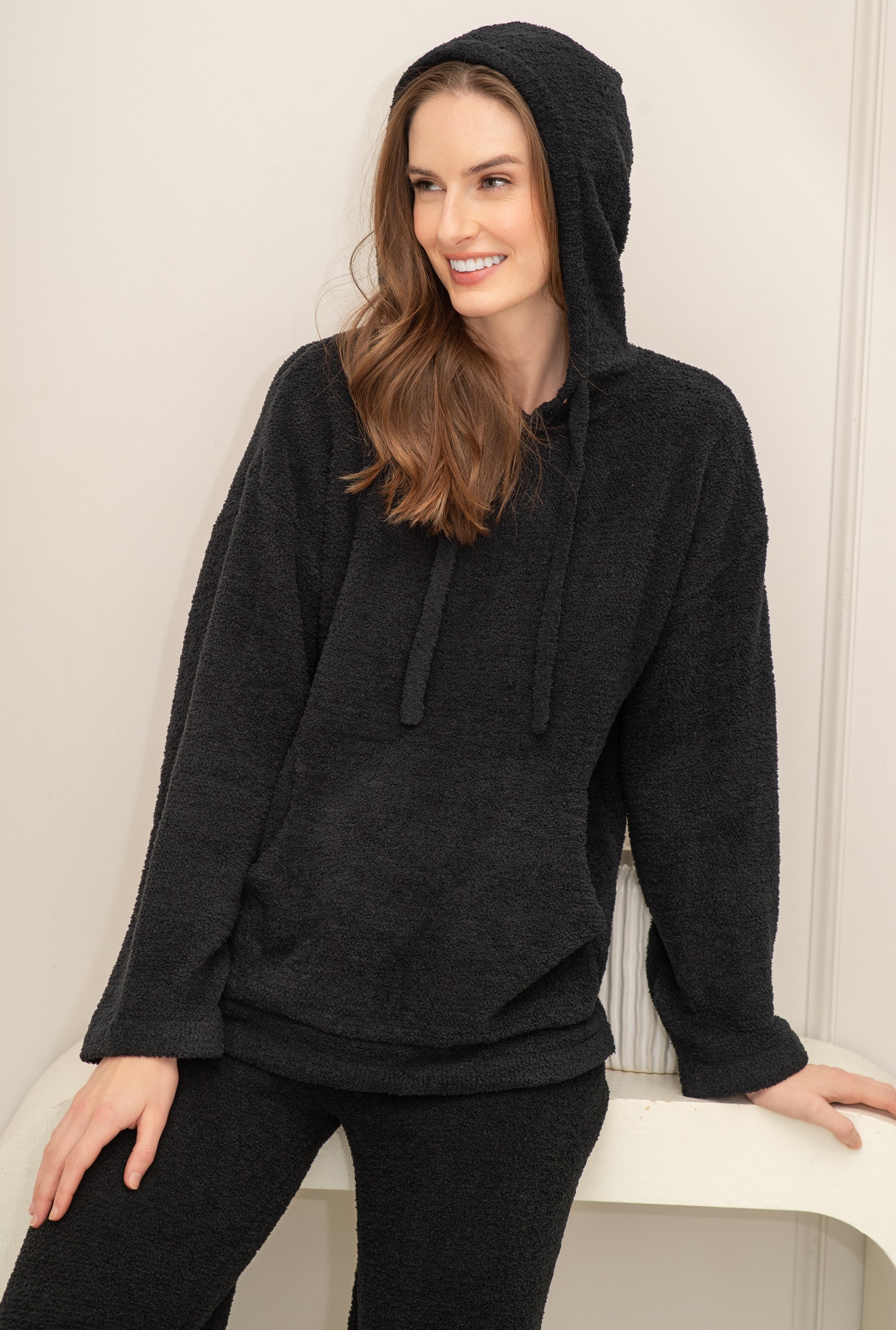 Chenille Hoodie & Flare Pant Set
