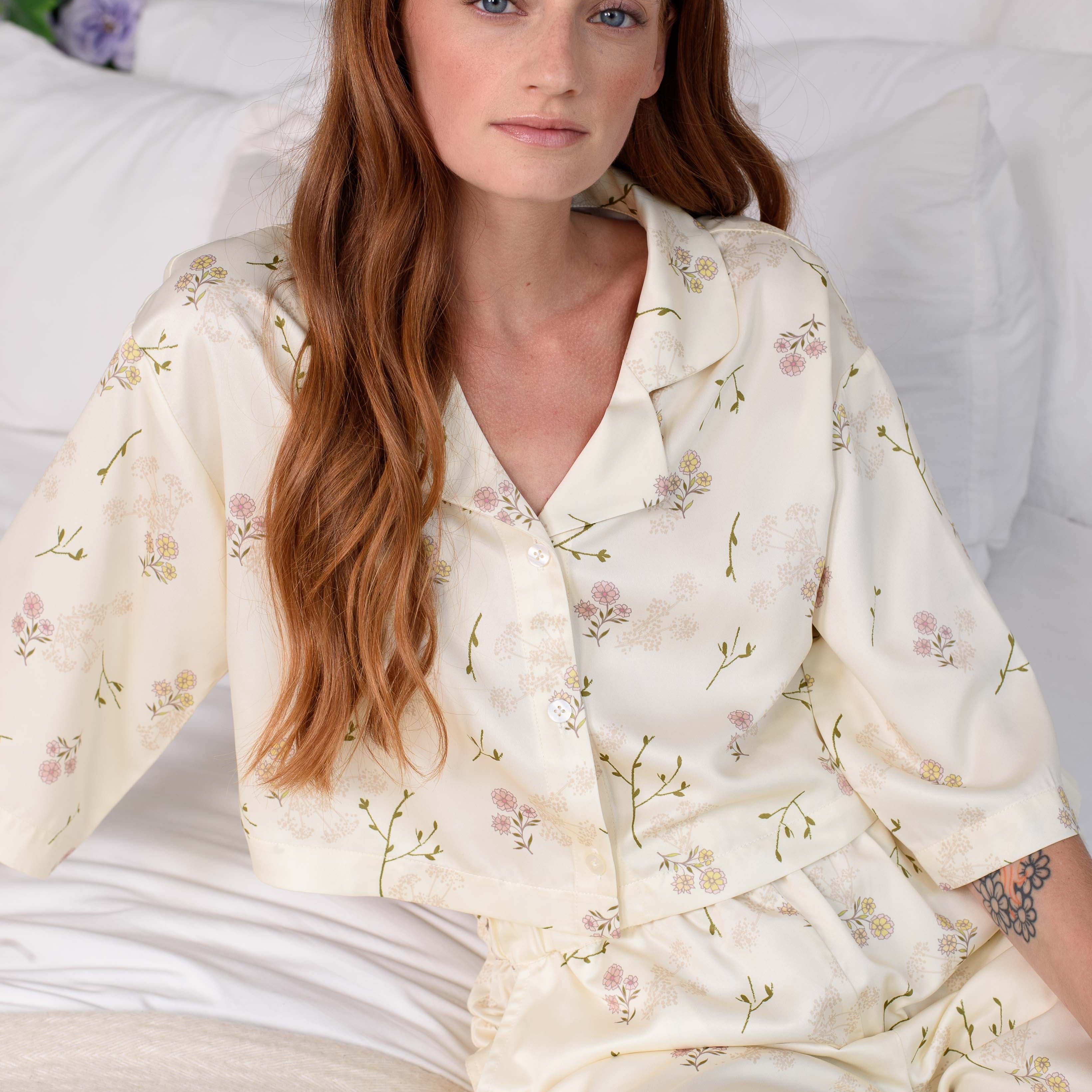 Satin Cropped Shirt