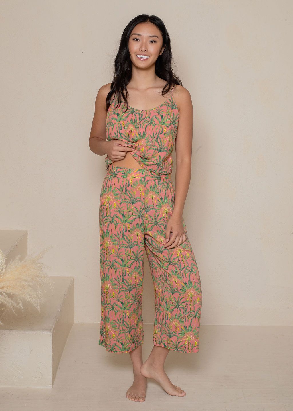 Silk Like Viscose Wide Leg Culotte