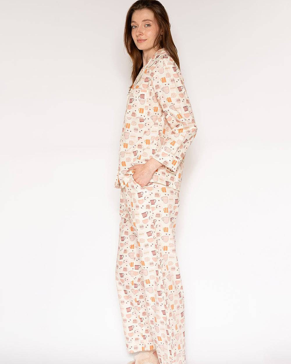 Poplin PJ Set - Ceramic Mug Toss - LATTELOVE Co.