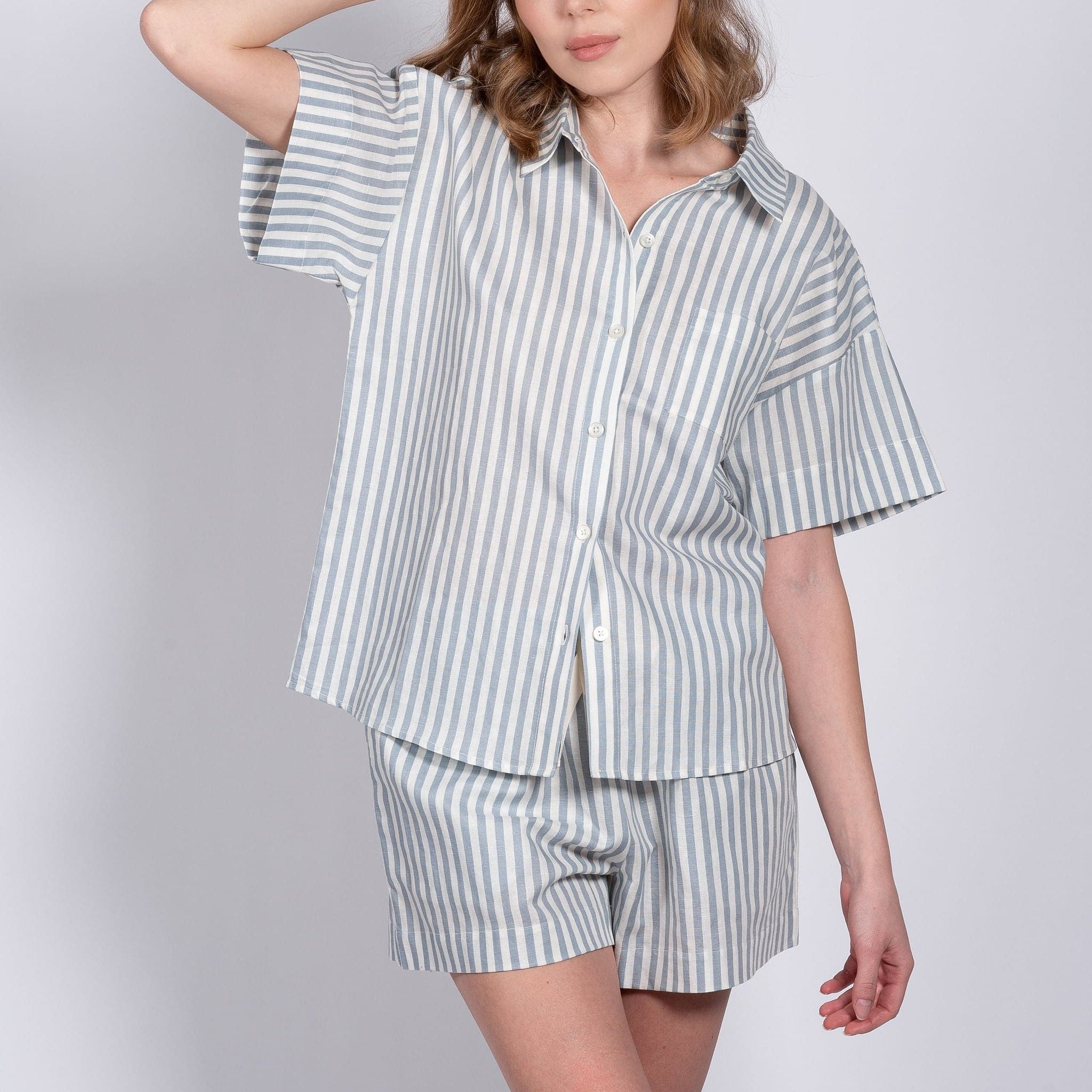 LINEN S/S SHIRT - LATTELOVE Co.