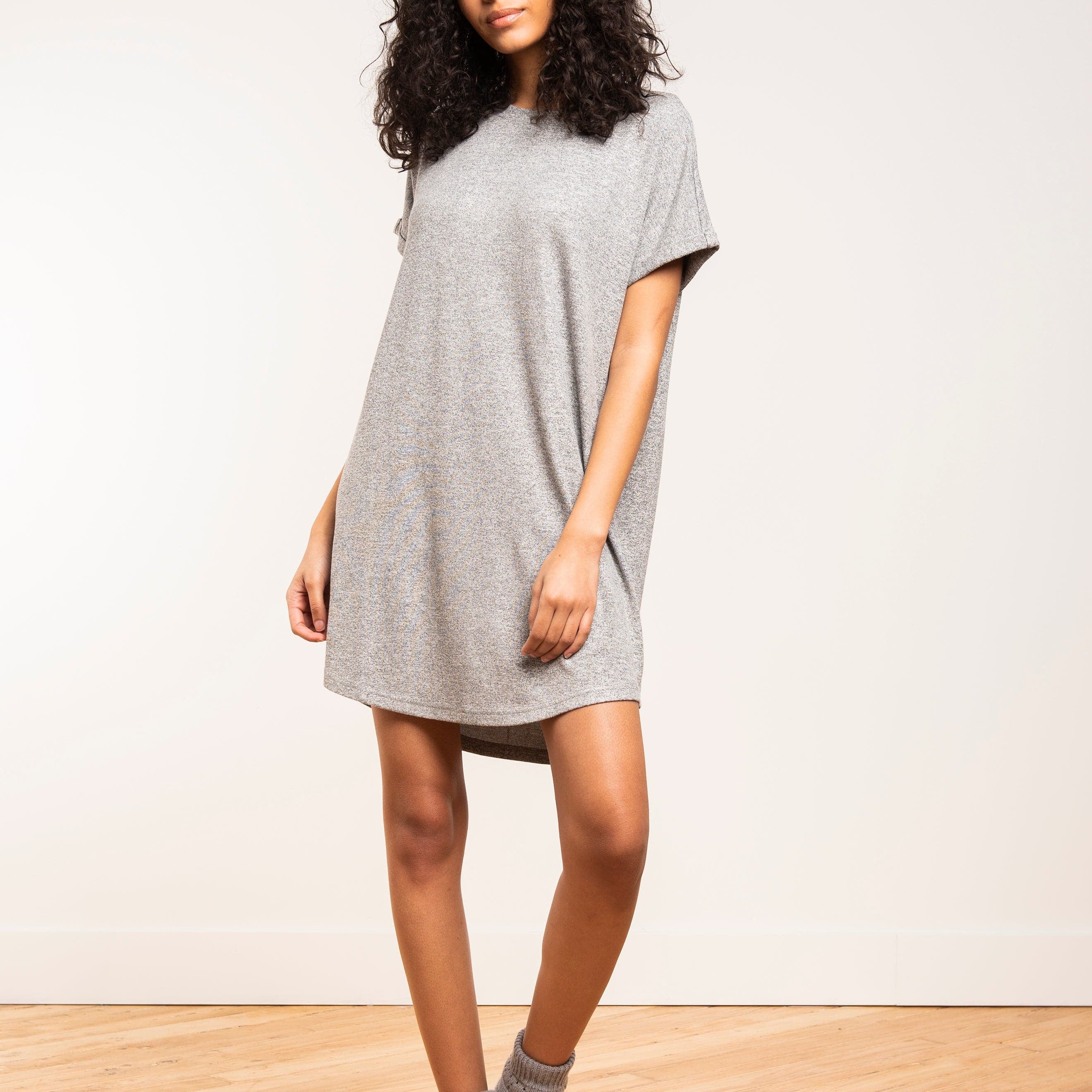Marled Knit Hacci Chemise - LATTELOVE Co.