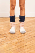 Color Block Slipper Socks - LATTELOVE Co.