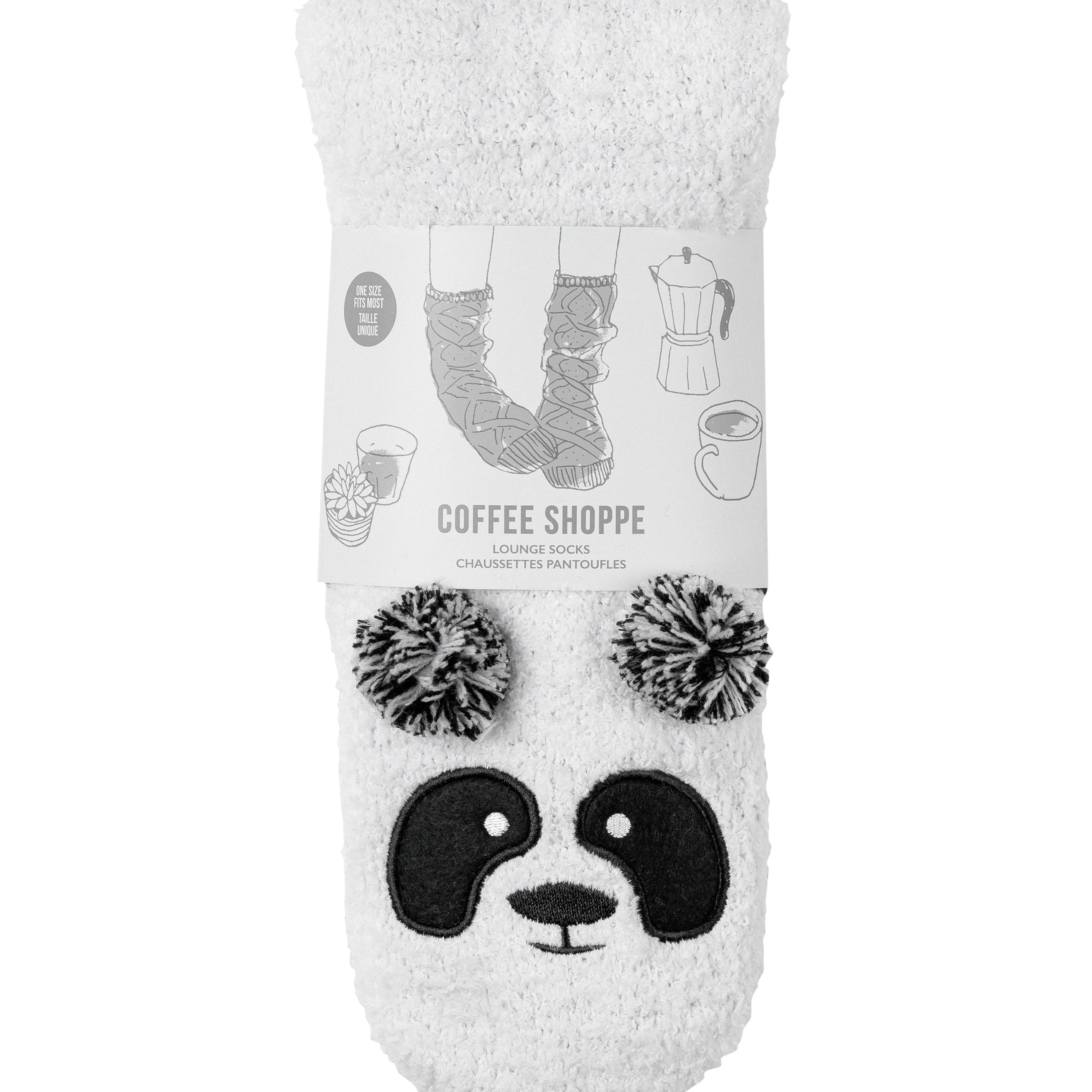 Marshmallow Critter Socks - Panda (Whisper White & Black) - LATTELOVE Co.