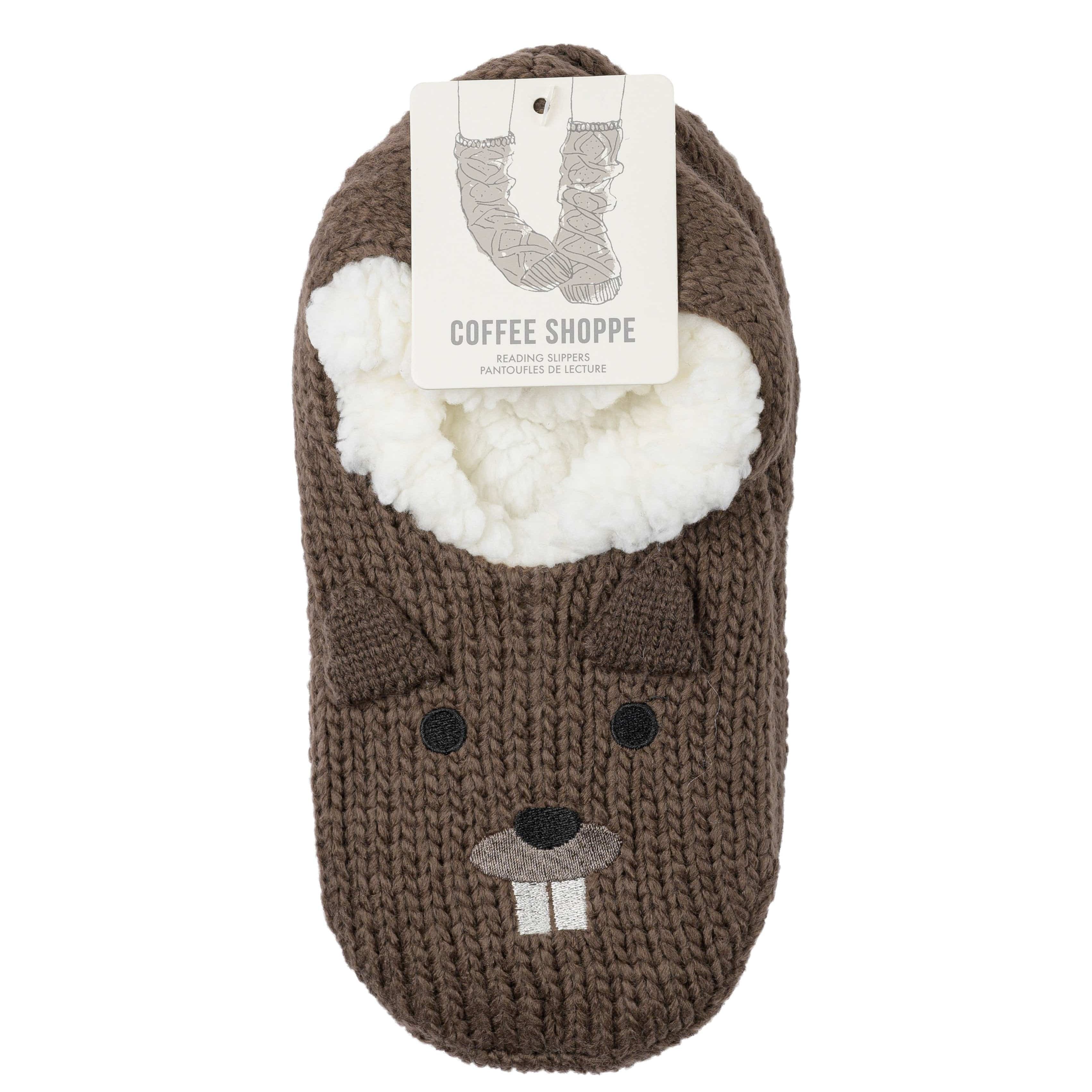 Critter Ankle Slippers - Beaver (Chestnut) - LATTELOVE Co.