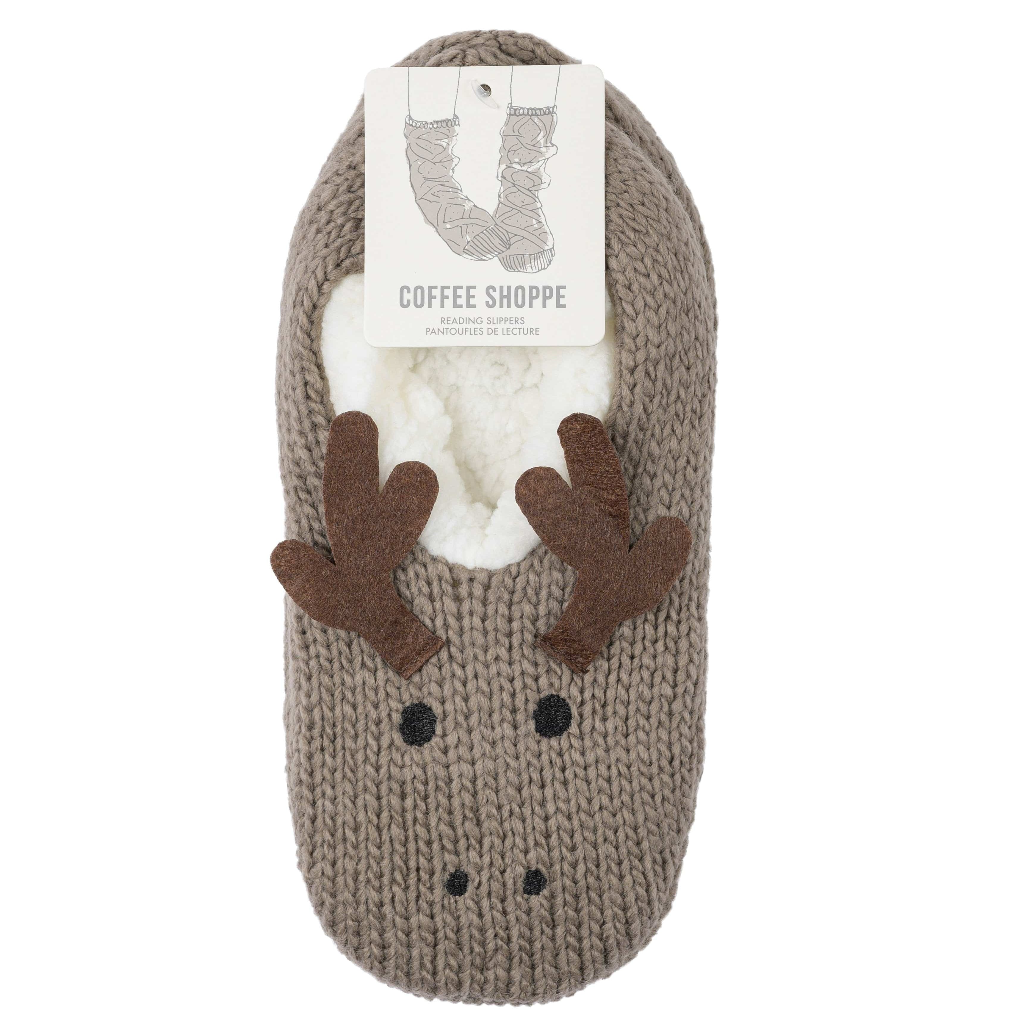 Critter Ankle Slippers - Moose (Fungi) - LATTELOVE Co.