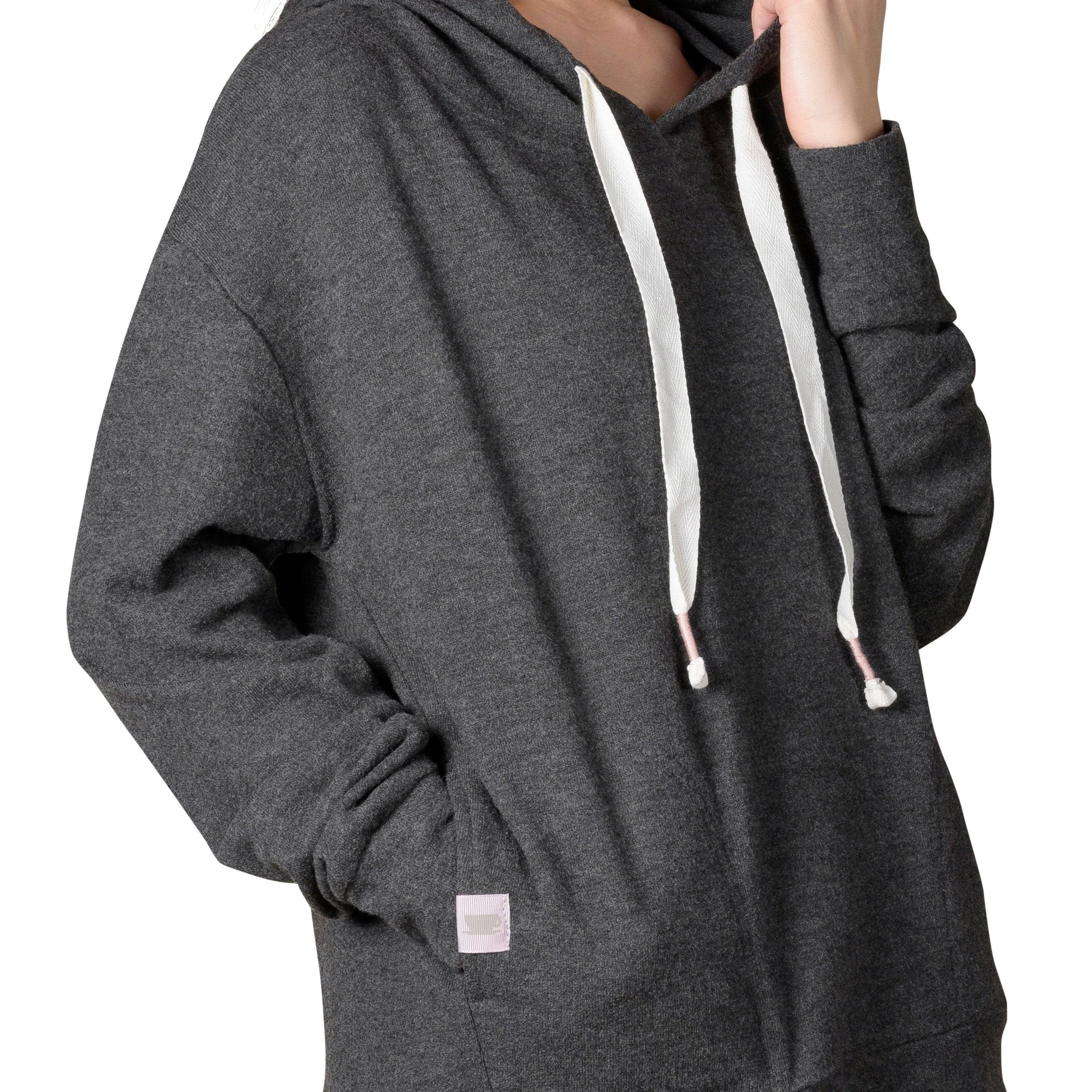 Slip-It-On Reading Hoody - Charcoal Mix - LATTELOVE Co.