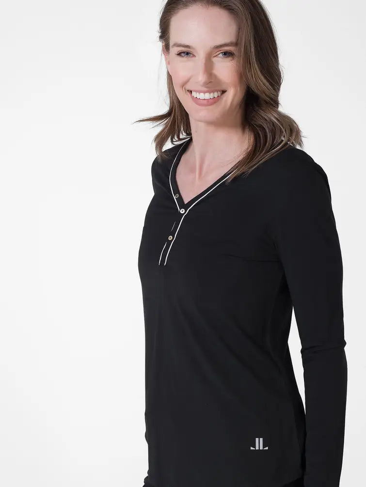 Henley Pajama Set with Jogger Pants