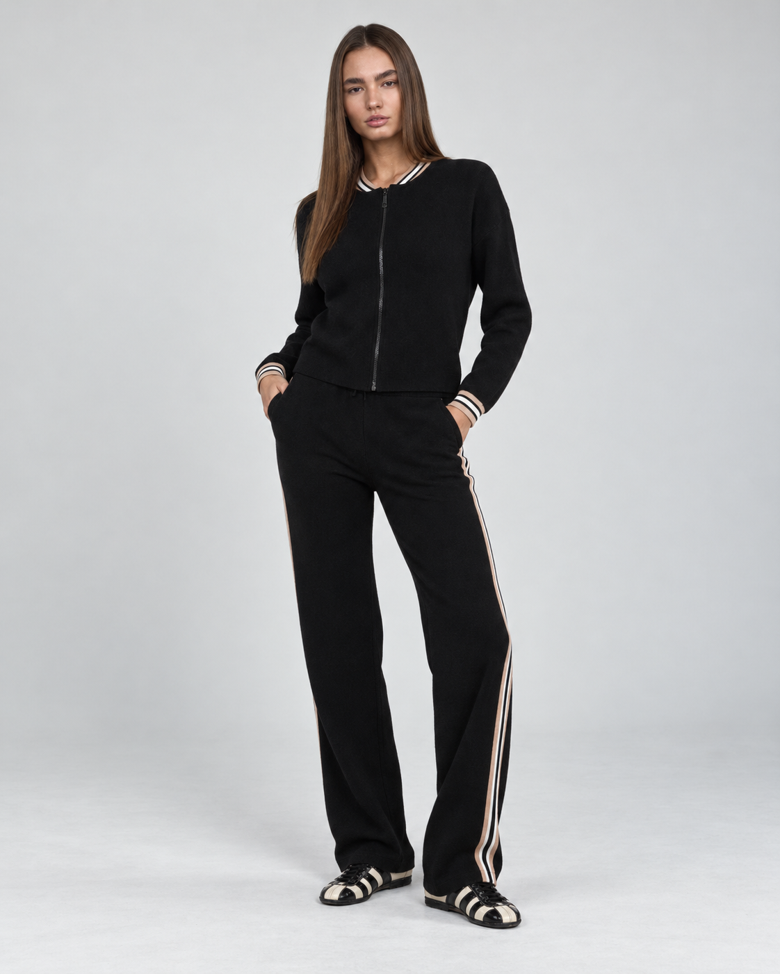 SOFT KNIT ATHLETIC STRAIGHT LEG PANT