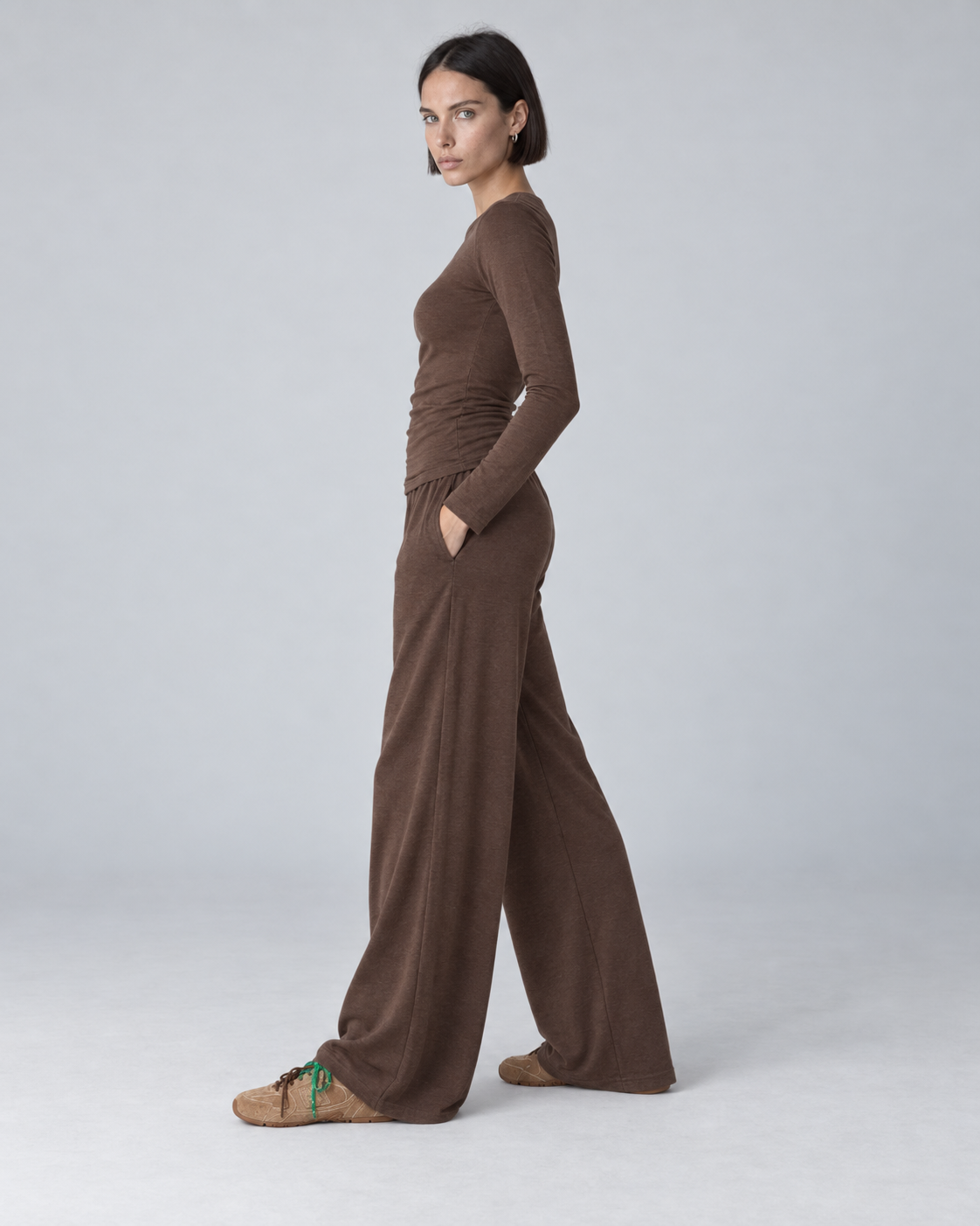 SOFT RELAXED ROUND NECK LONG SLEEVE TOP