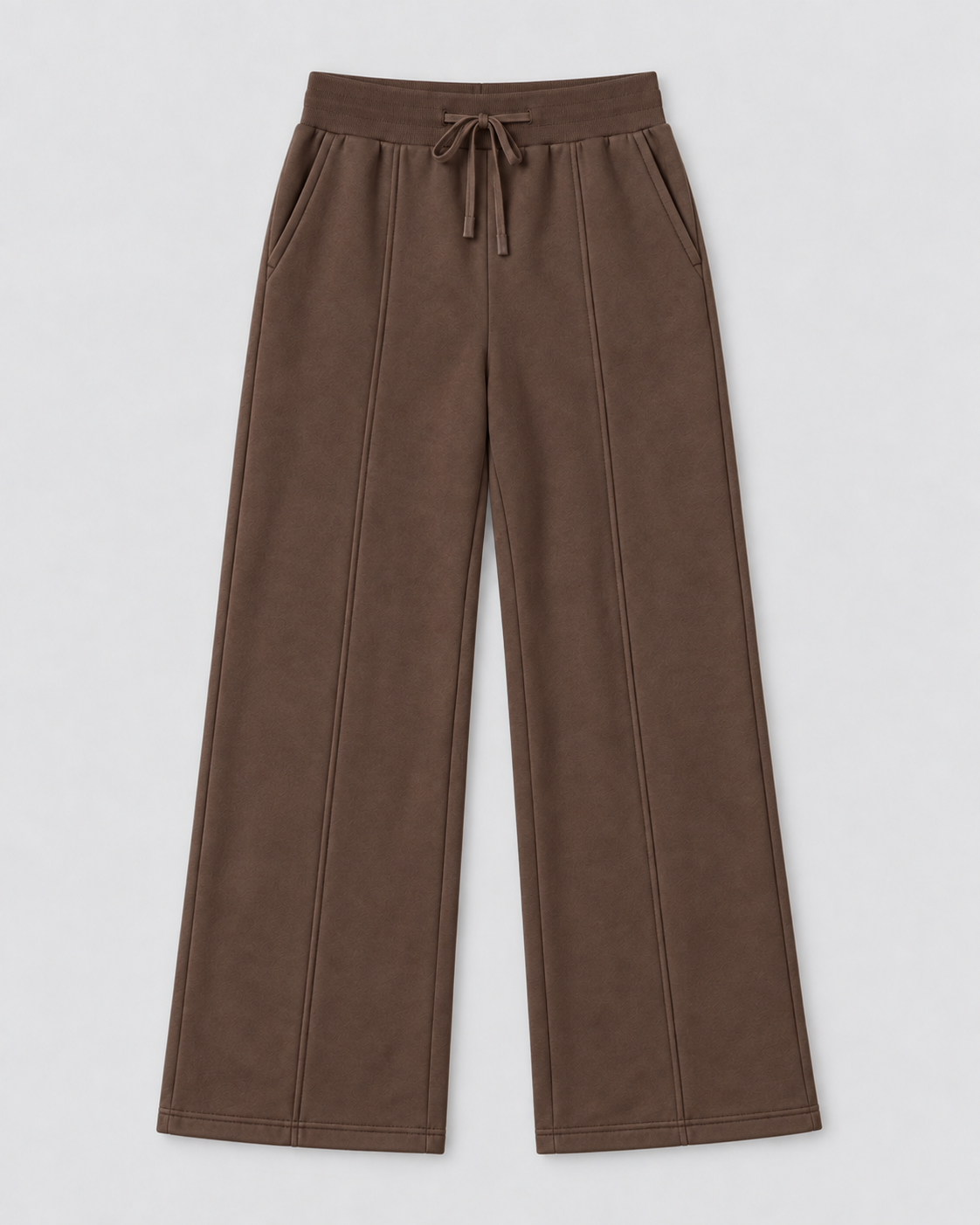 ORGANIC COTTON COZY WIDE LEG PANT WITH SEAMING DETAIL