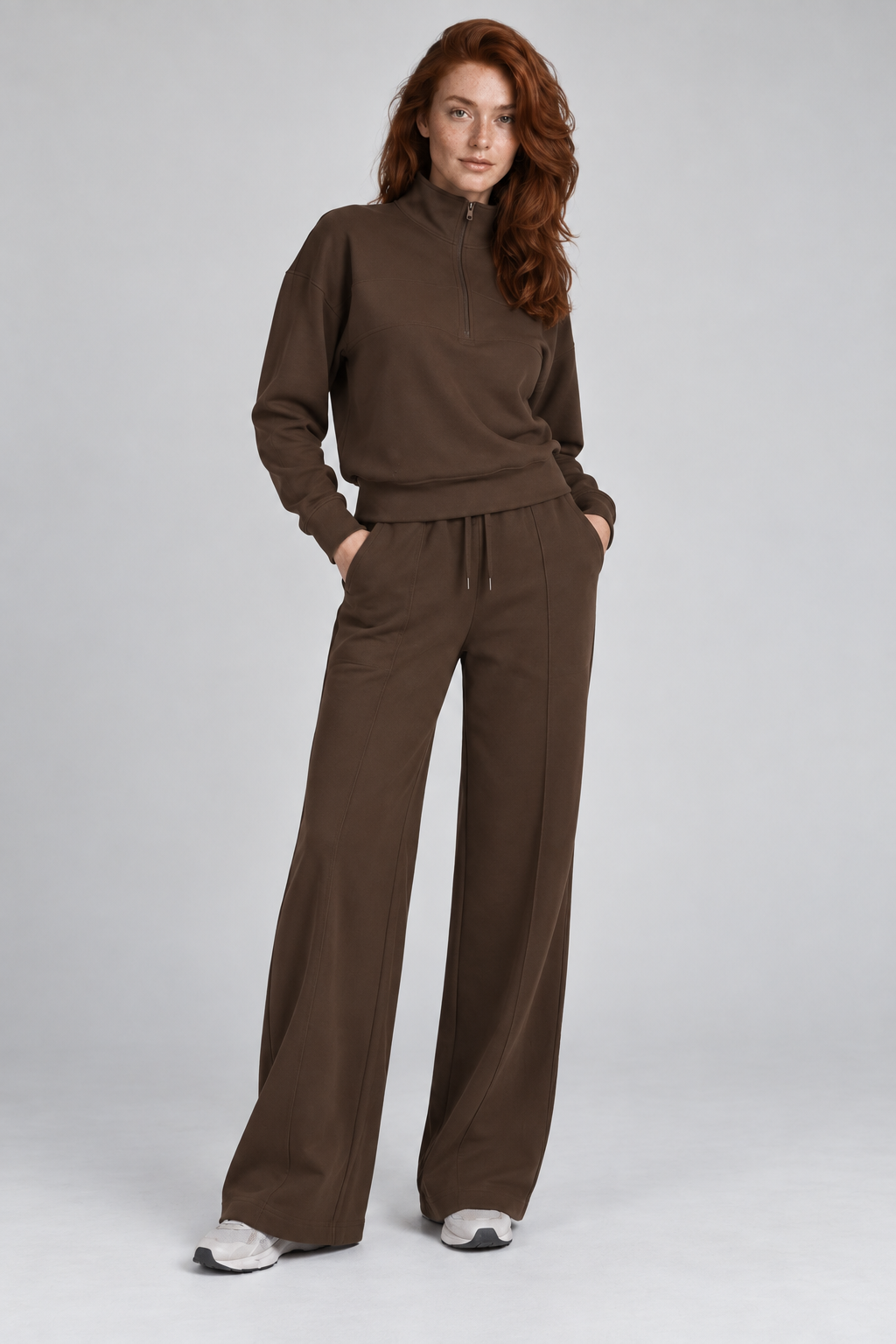 ORGANIC COTTON COZY HALF-ZIP SWEATSHIRT