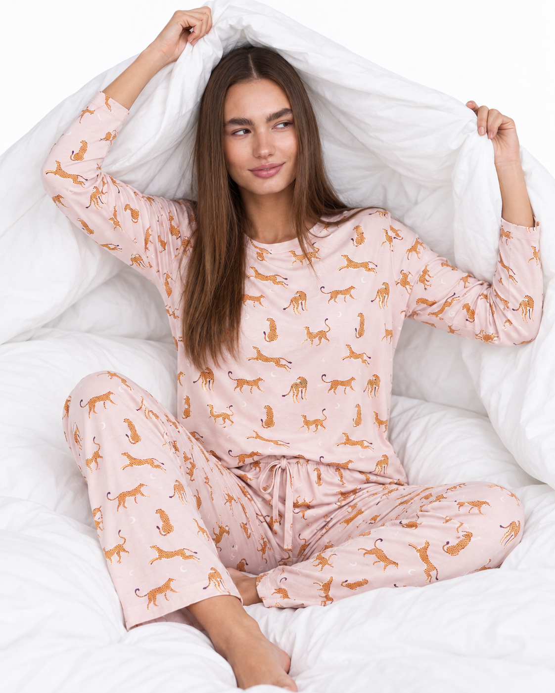 WOMEN’S MODAL COTTON LONG-SLEEVE PAJAMA SET
