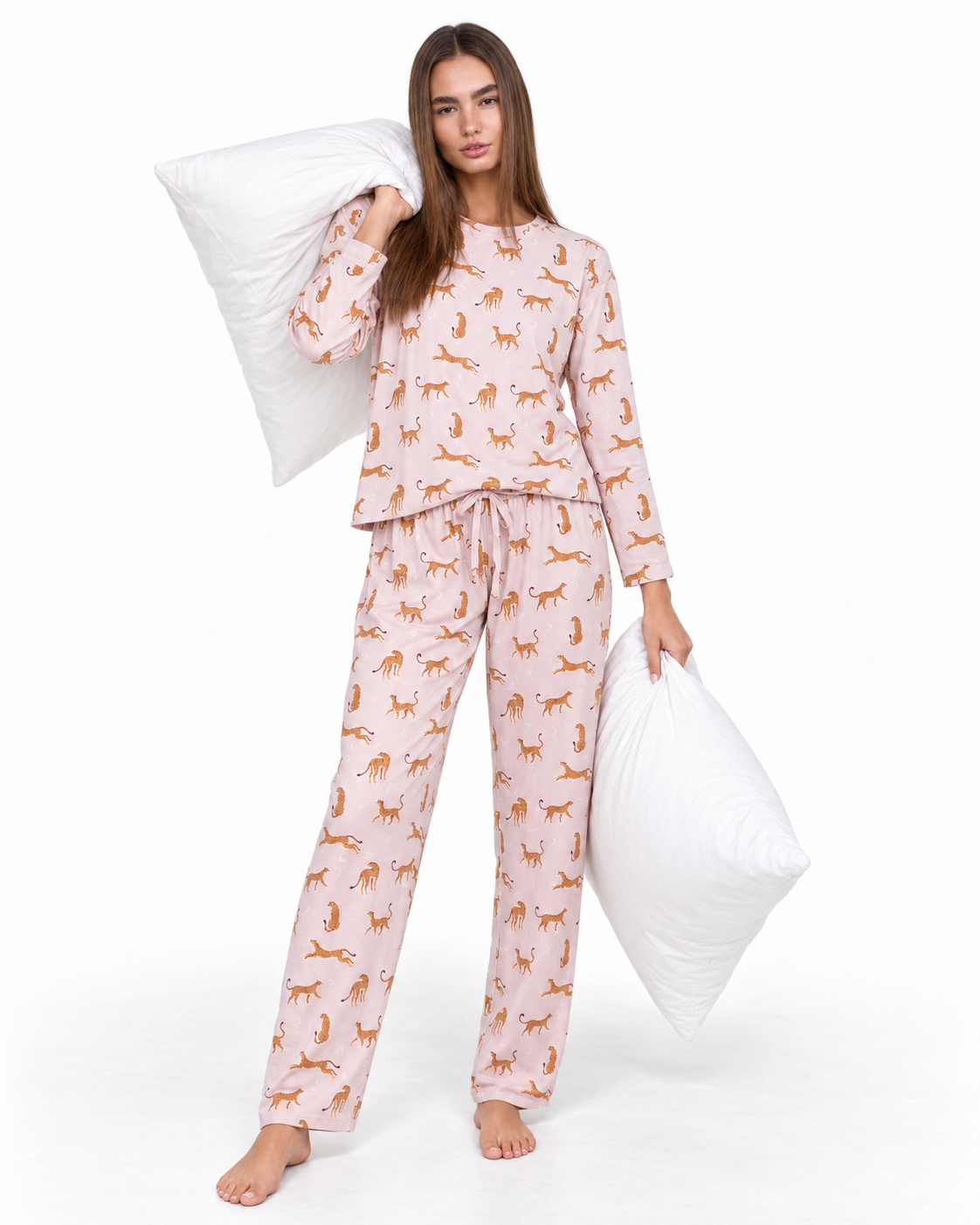 WOMEN’S MODAL COTTON LONG-SLEEVE PAJAMA SET