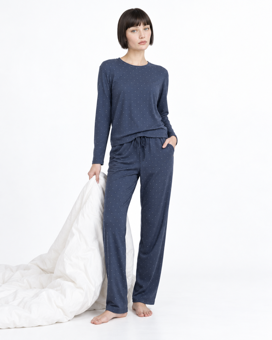 WOMEN’S MODAL COTTON LONG-SLEEVE PAJAMA SET