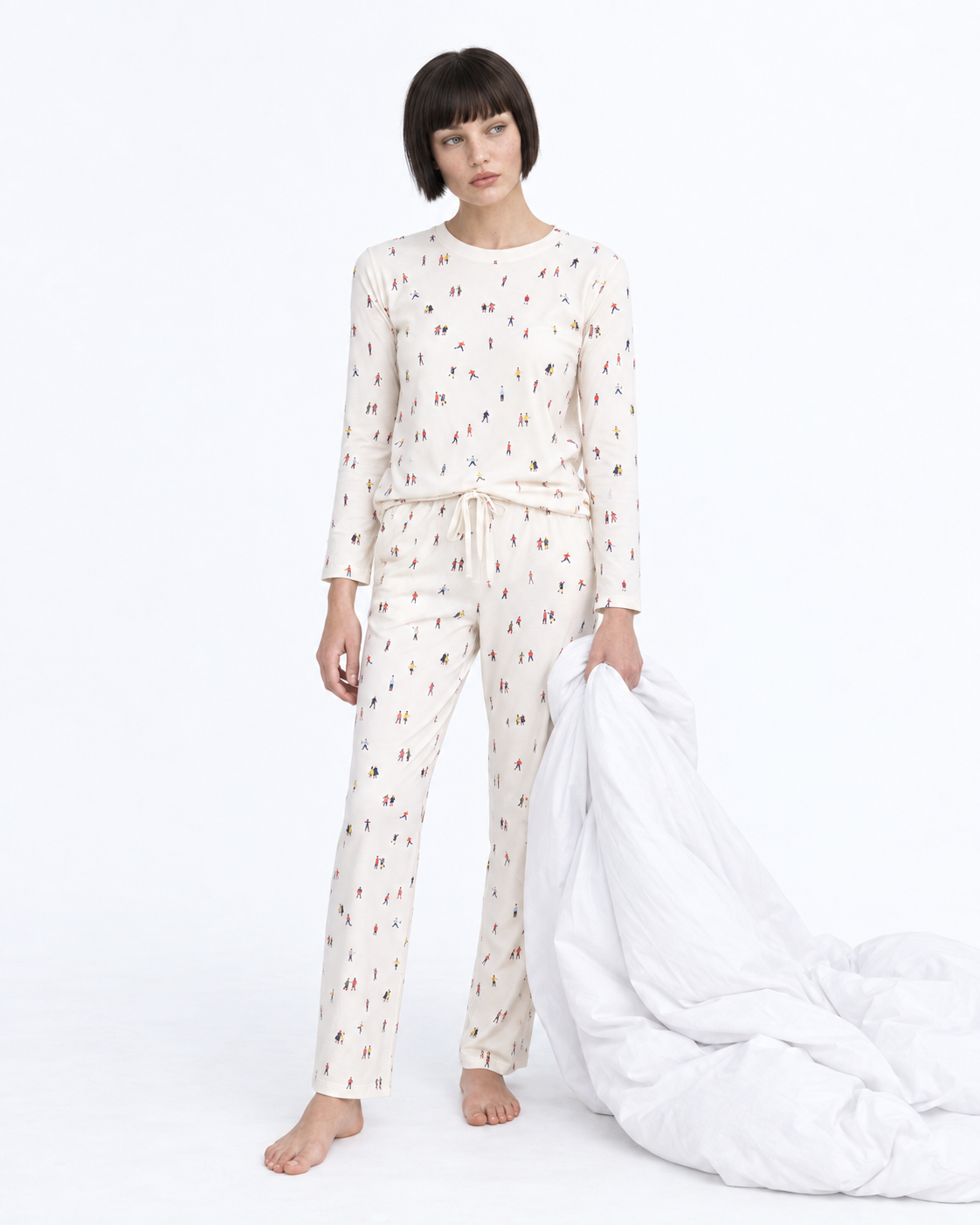 WOMEN’S MODAL COTTON LONG-SLEEVE PAJAMA SET