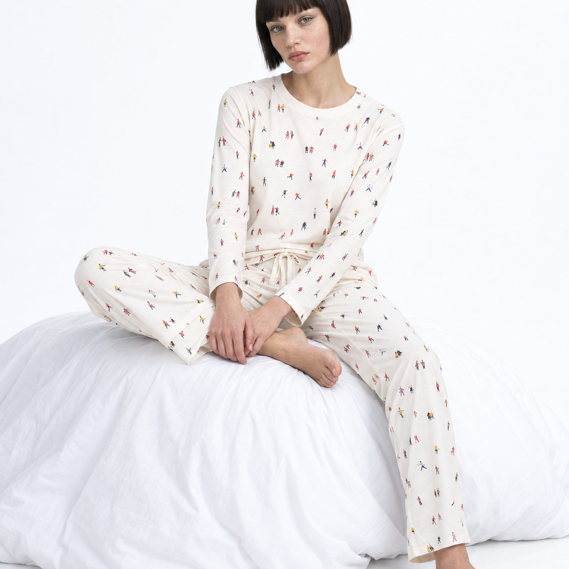 WOMEN’S MODAL COTTON LONG-SLEEVE PAJAMA SET