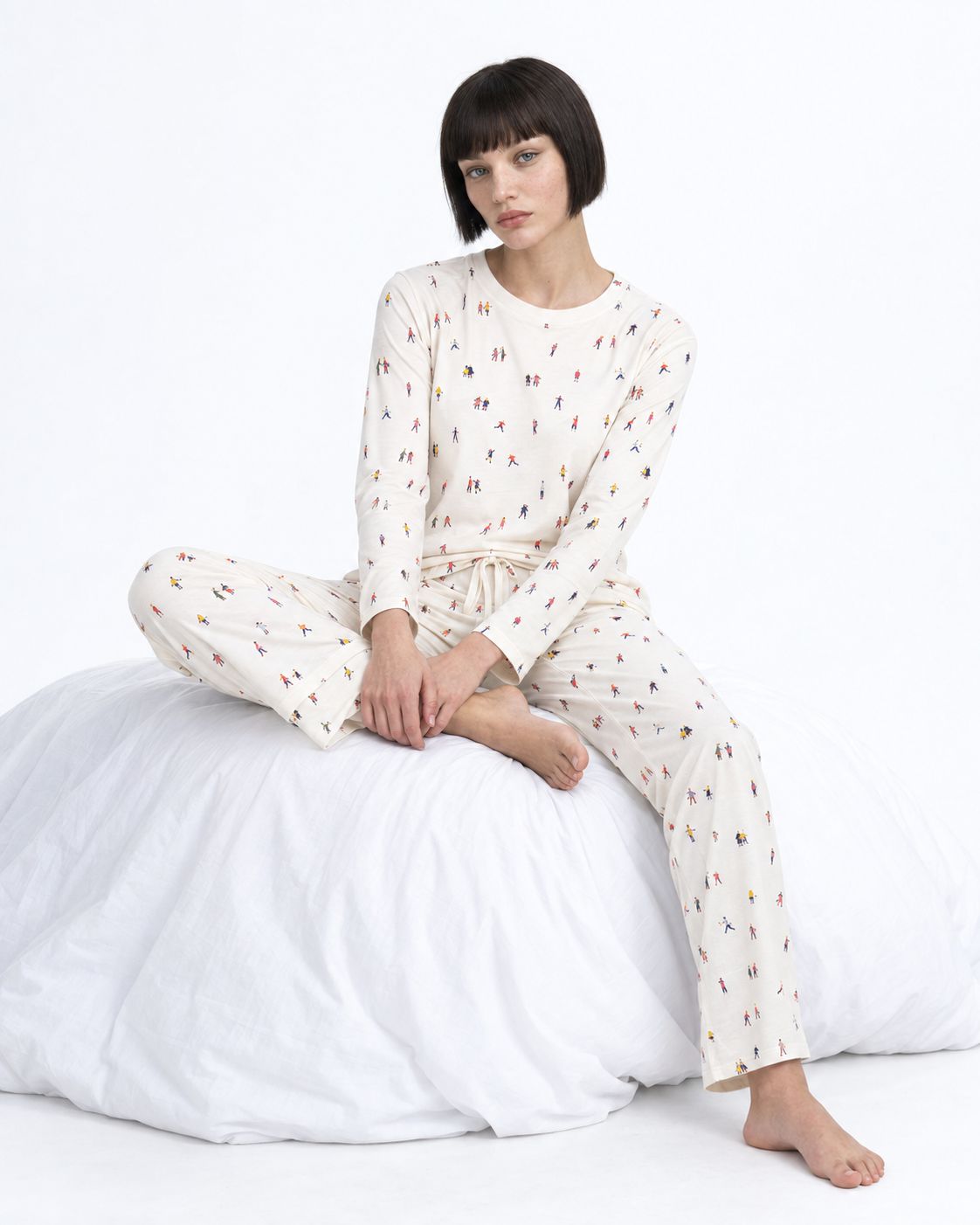 WOMEN’S MODAL COTTON LONG-SLEEVE PAJAMA SET