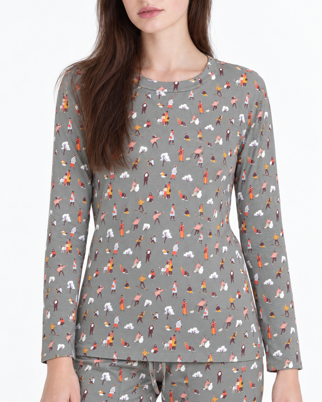 WOMEN’S MODAL COTTON LONG-SLEEVE PAJAMA SET