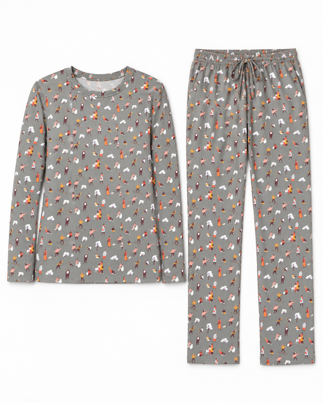 WOMEN’S MODAL COTTON LONG-SLEEVE PAJAMA SET
