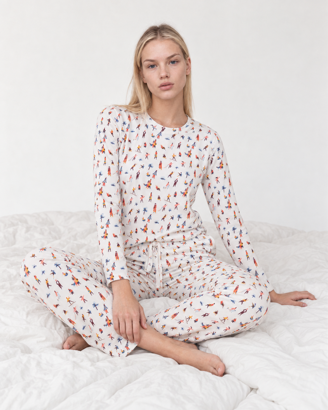 WOMEN’S MODAL COTTON LONG-SLEEVE PAJAMA SET