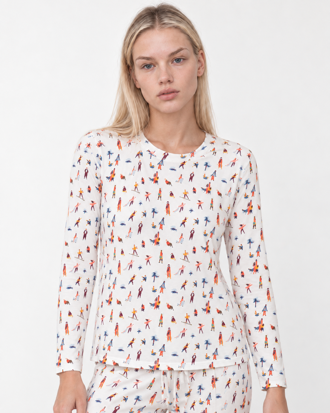 WOMEN’S MODAL COTTON LONG-SLEEVE PAJAMA SET