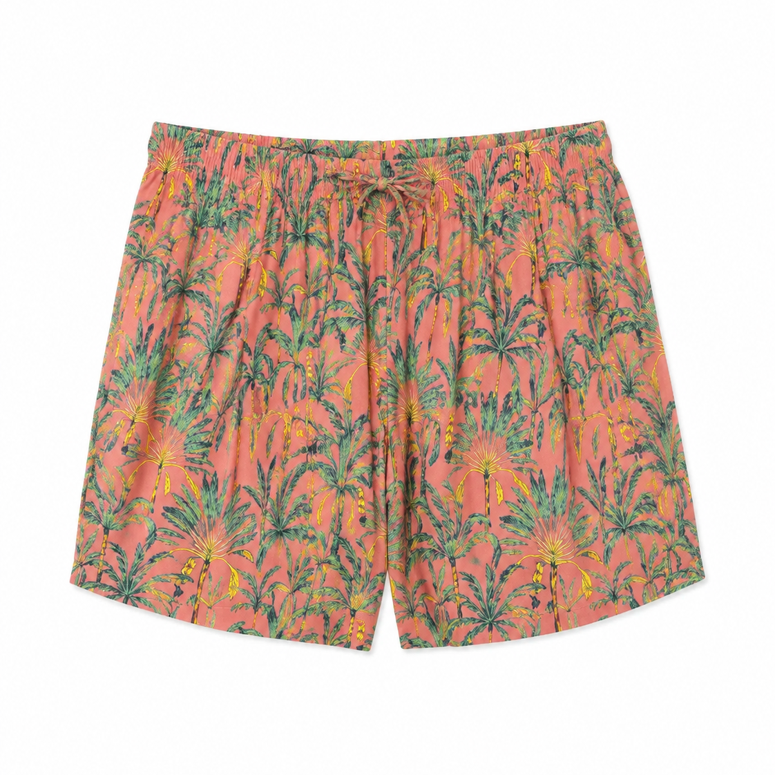 Silk Like Viscose High Waisted Flare Shorts