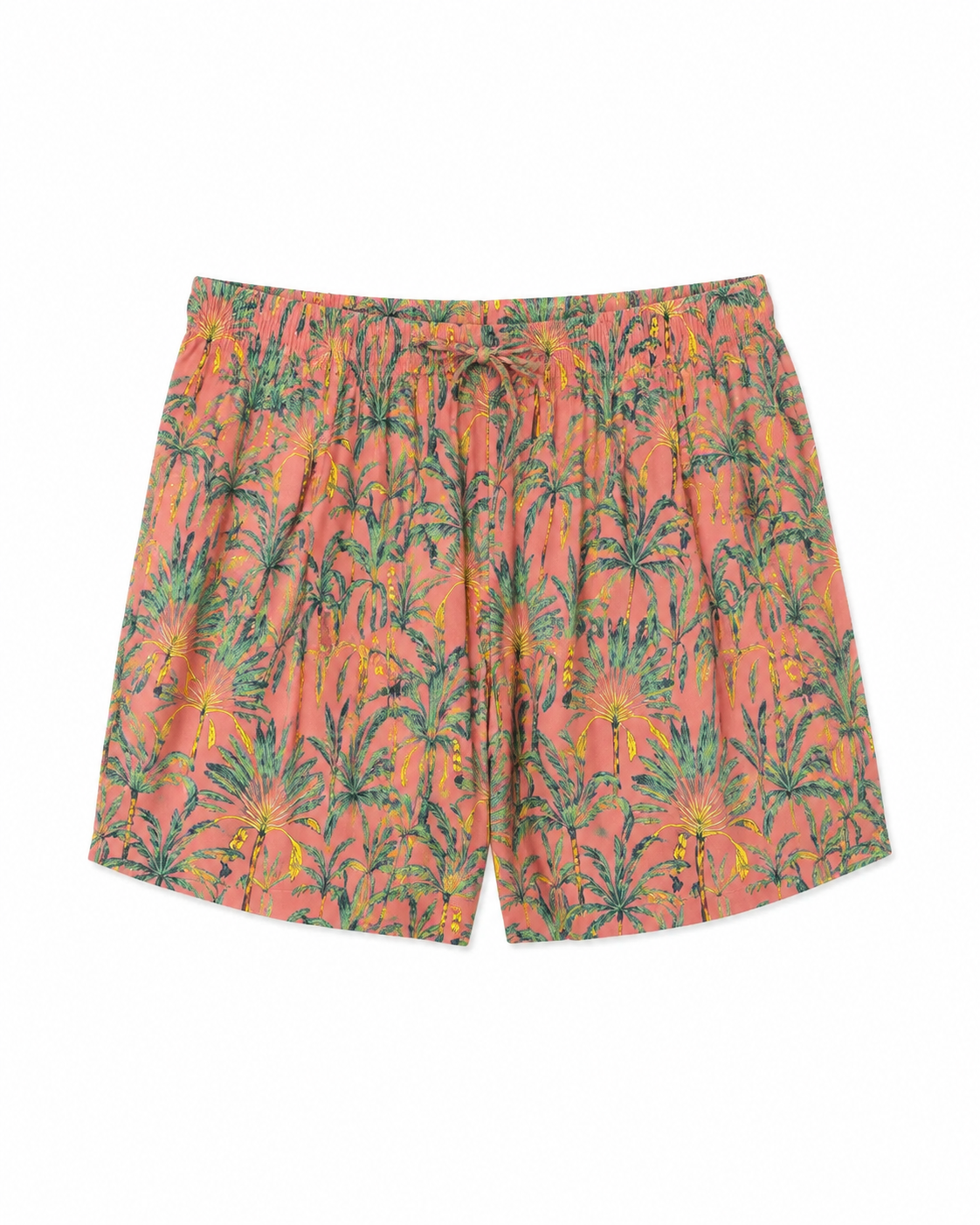Silk Like Viscose High Waisted Flare Shorts