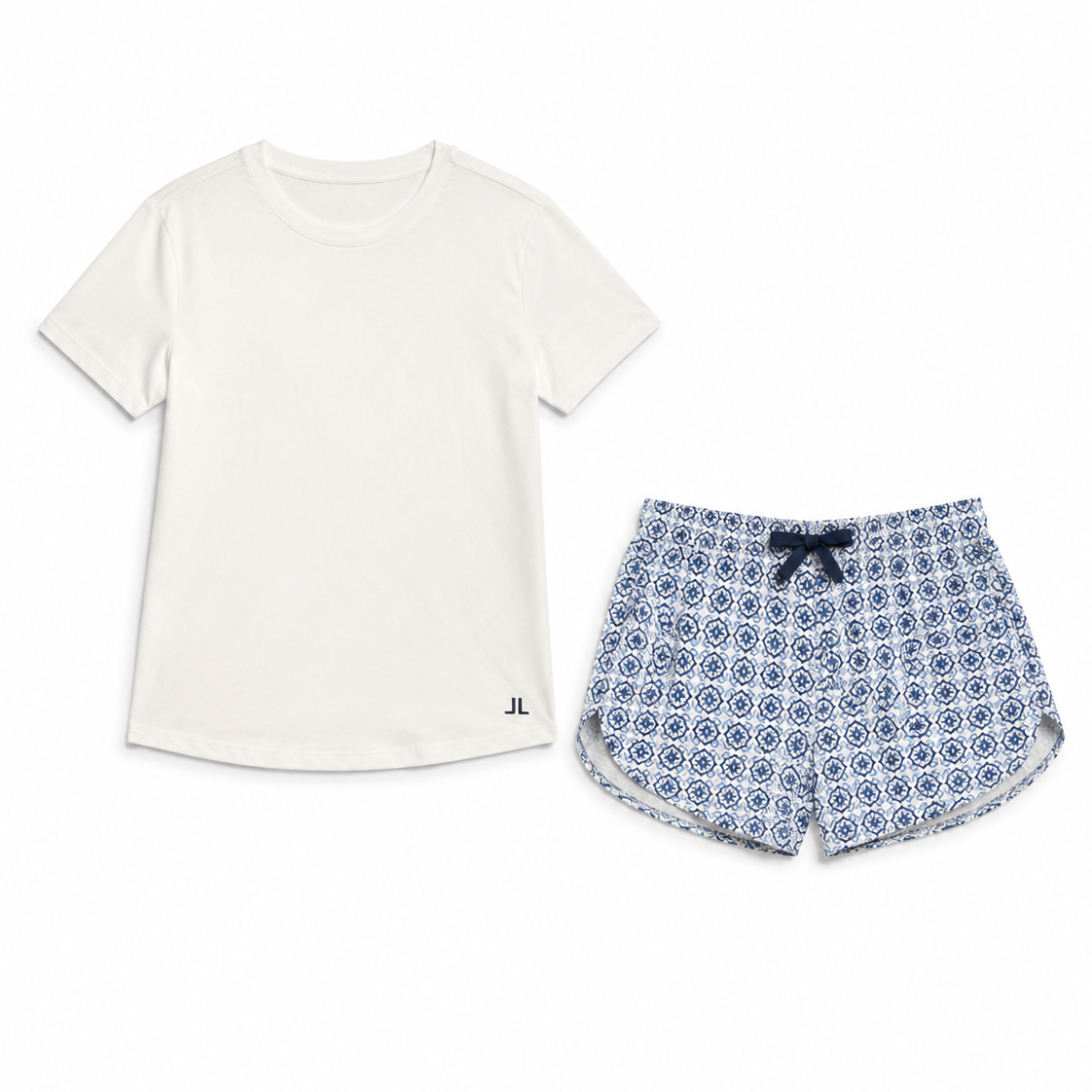 Rayon Spandex Tee And Short Pajama Set