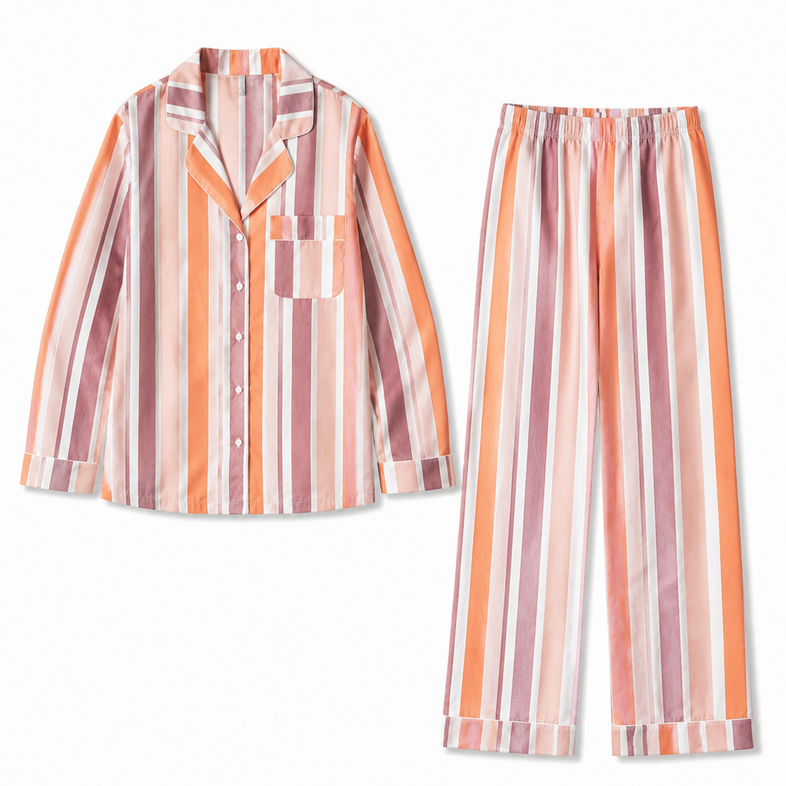 Poplin Pajama Set - Icing Stripe