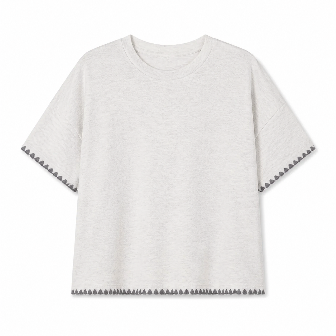 Brushed Blanket Stitch Lounge Tee