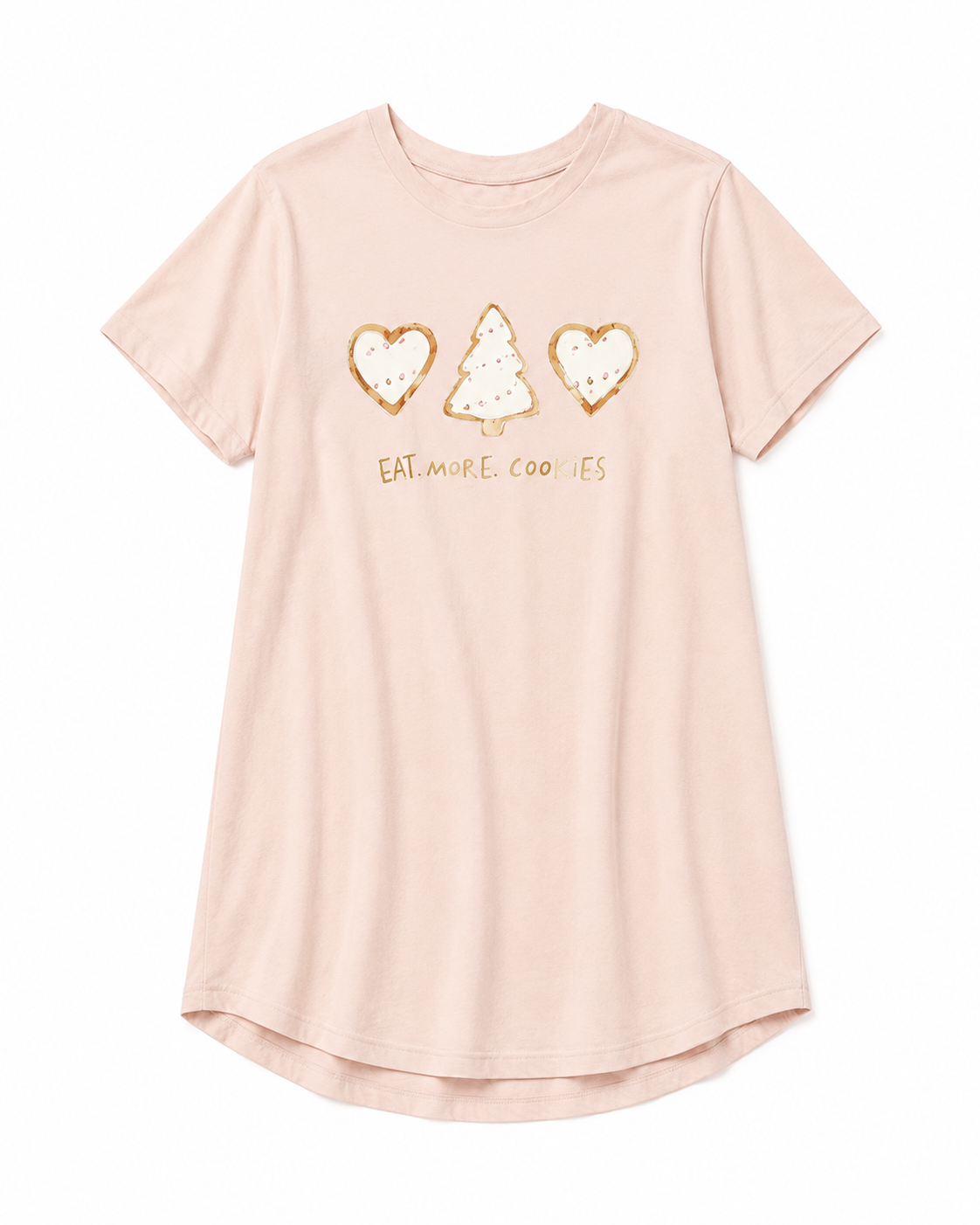 T-Shirt Dress - Eat More Cookies