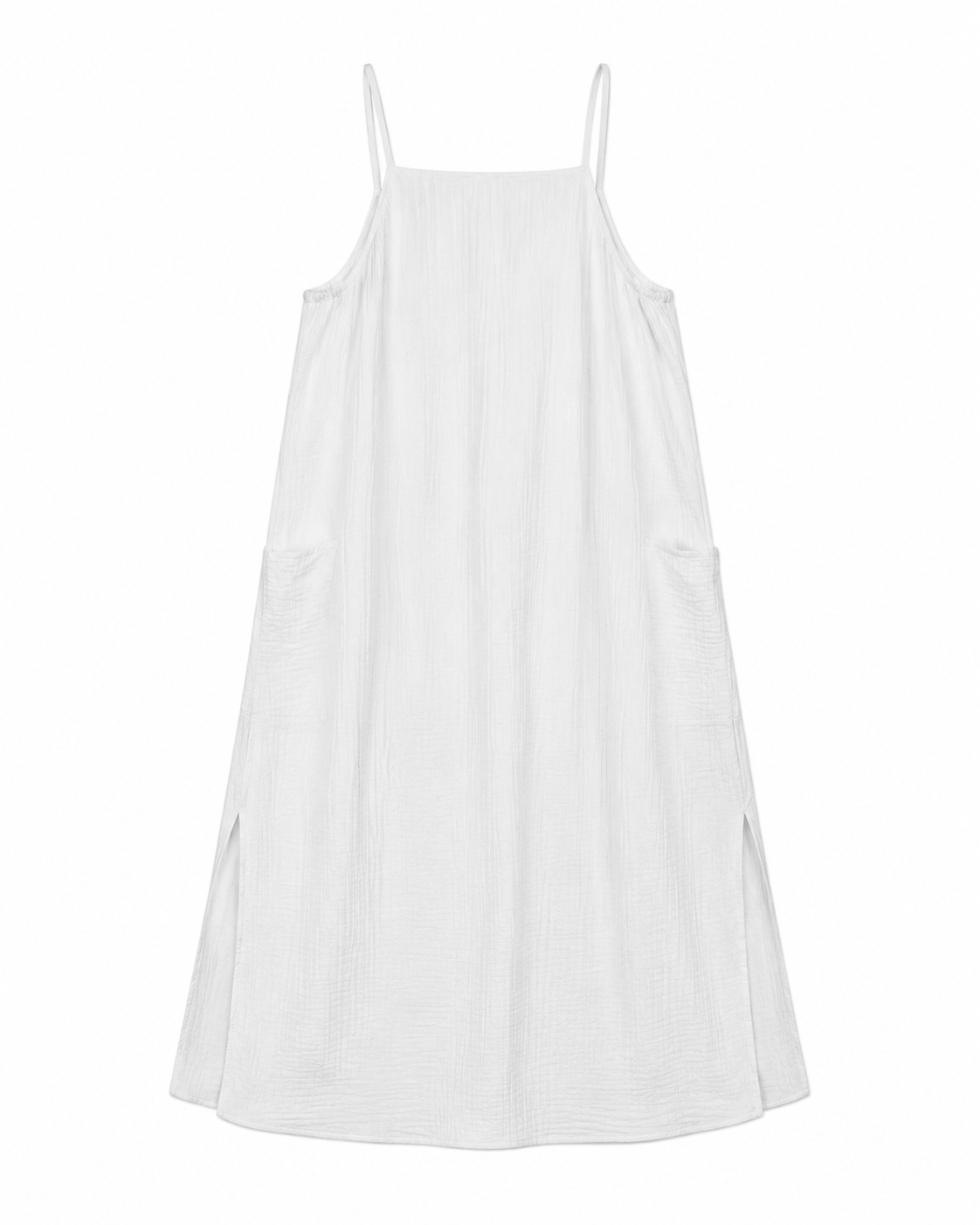 Crinkled Cotton Gauze  Maxi Dress