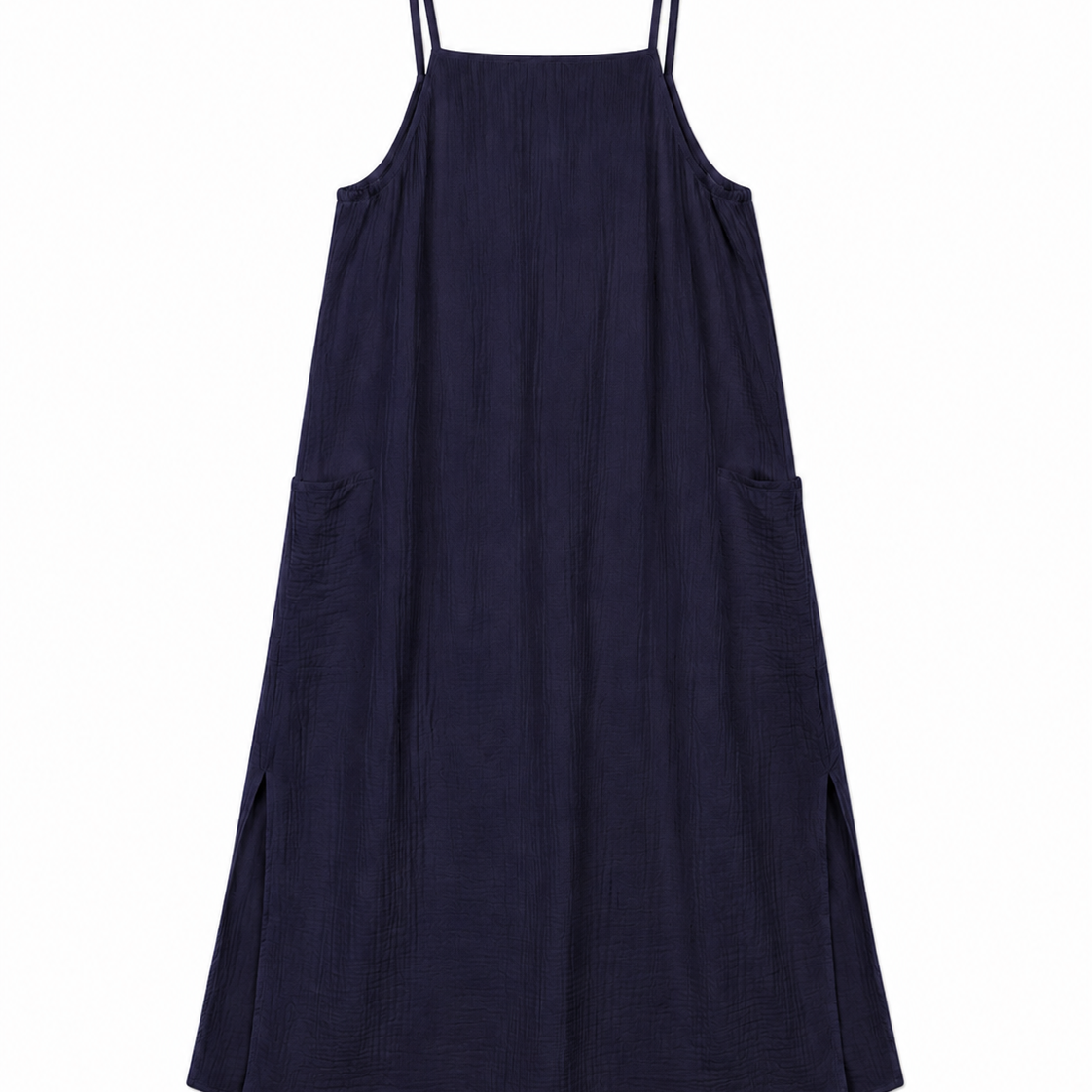 Crinkled Cotton Gauze  Maxi Dress