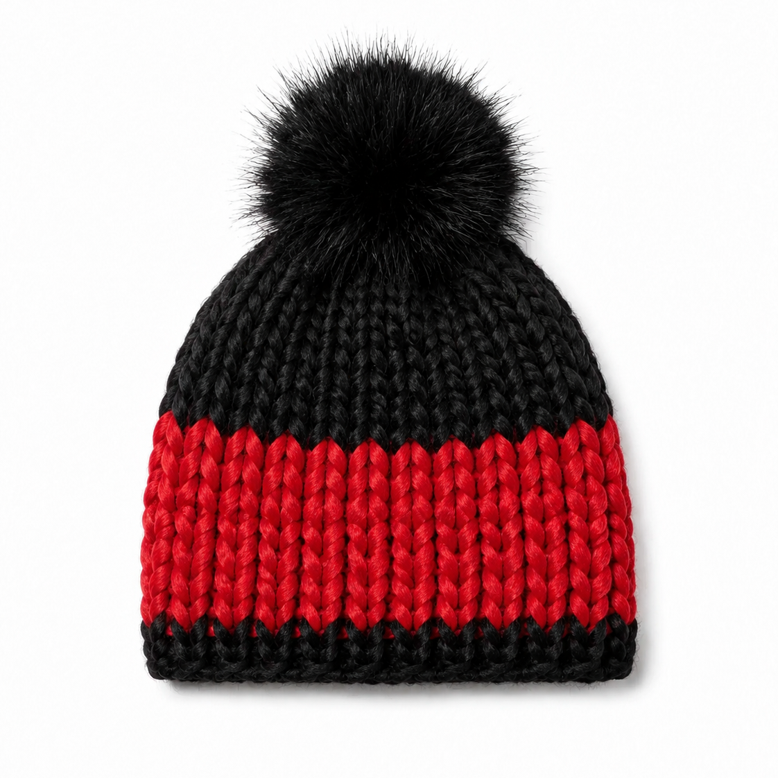 Hand-Knit Stripe Hat