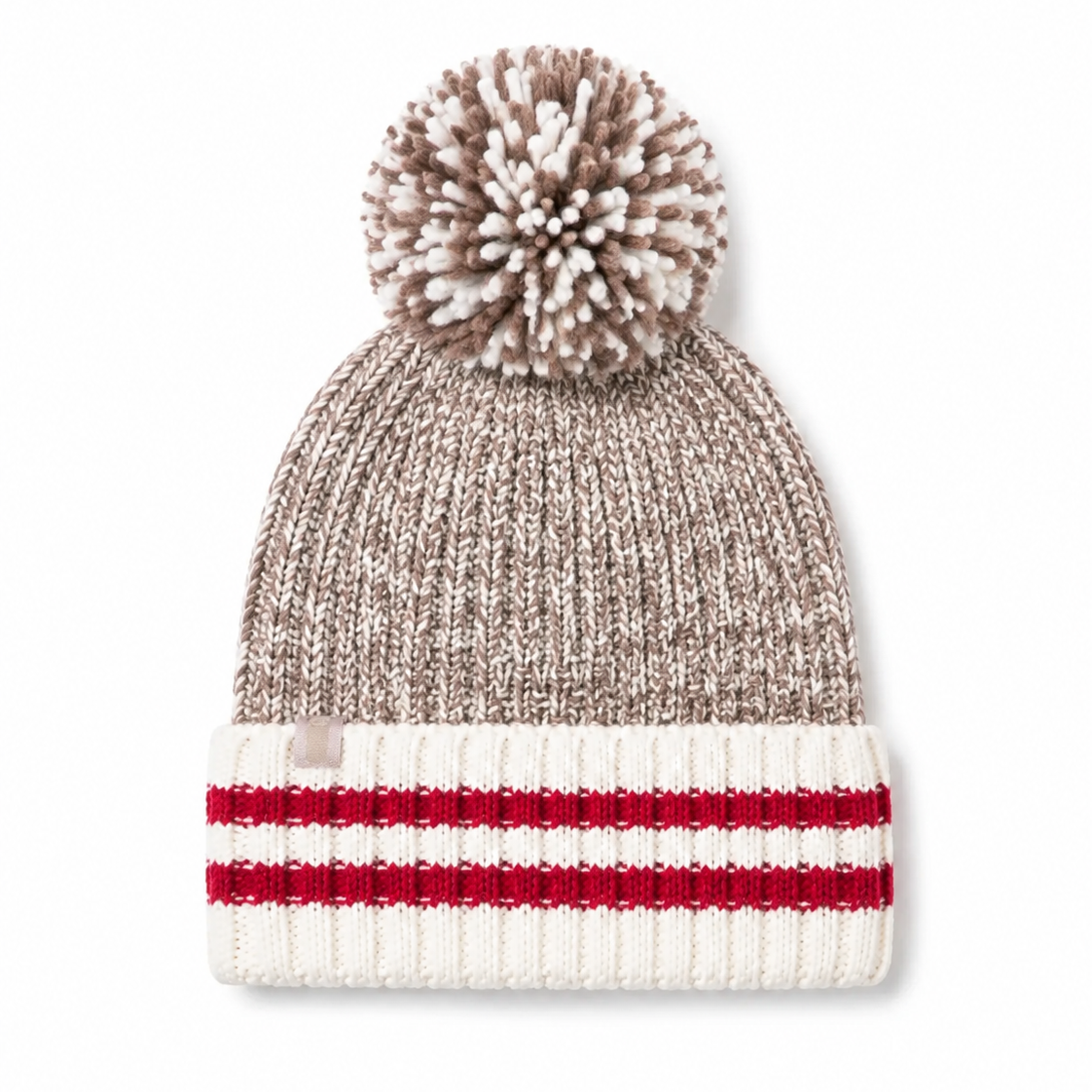 Canadiana Plush Beanie Hat With Pom Pom - Fungi