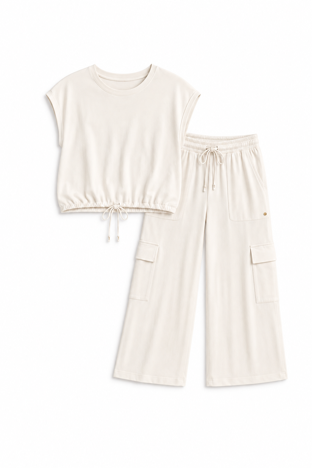 Cap sleeve top & cargo pant set