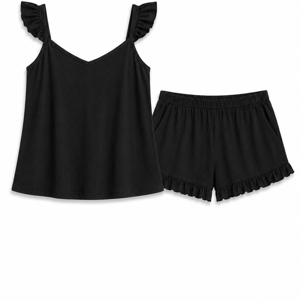 Ruffled Cami & Shorts Set
