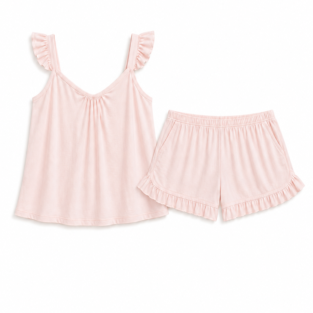 Ruffled Cami & Shorts Set