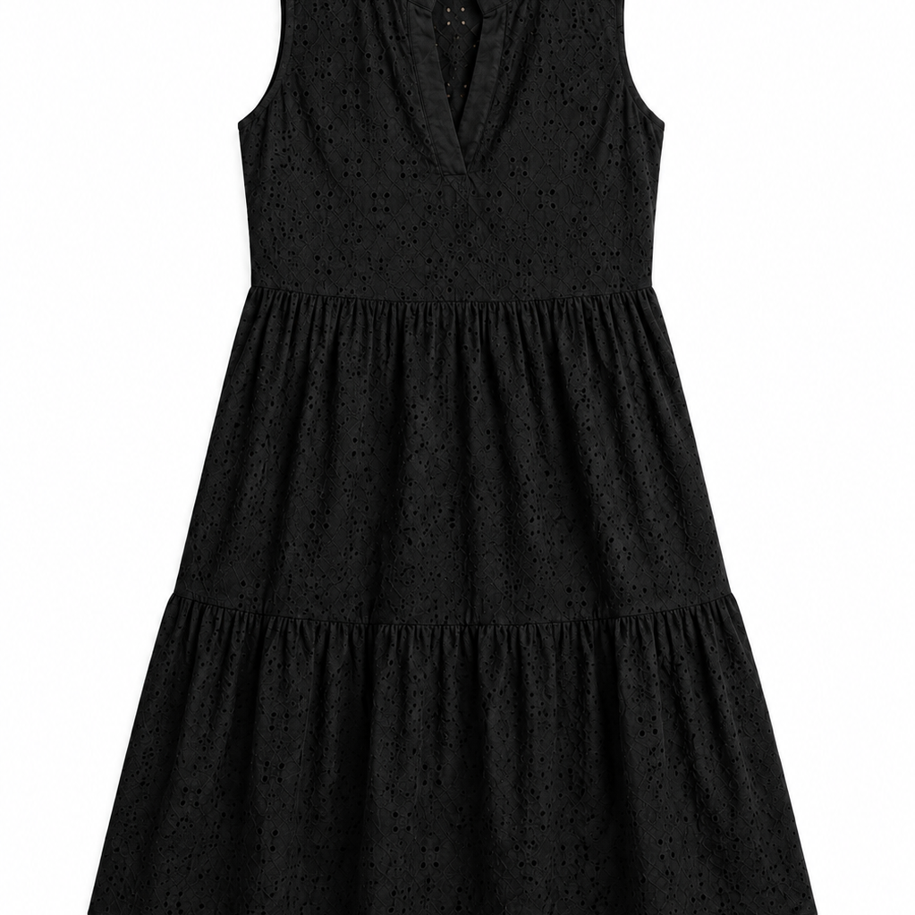 Band Collar Cover Up-Dress
