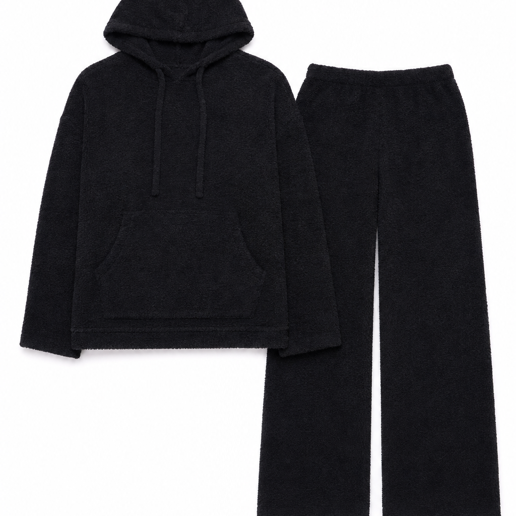 Chenille Hoodie & Flare Pant Set