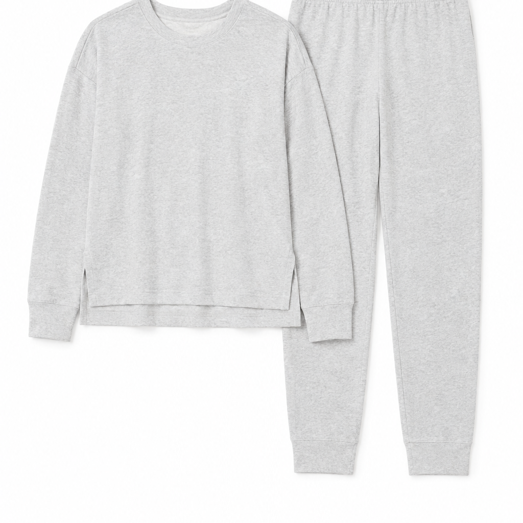 Long Sleeve Drop Shoulder Top & Jogger Set