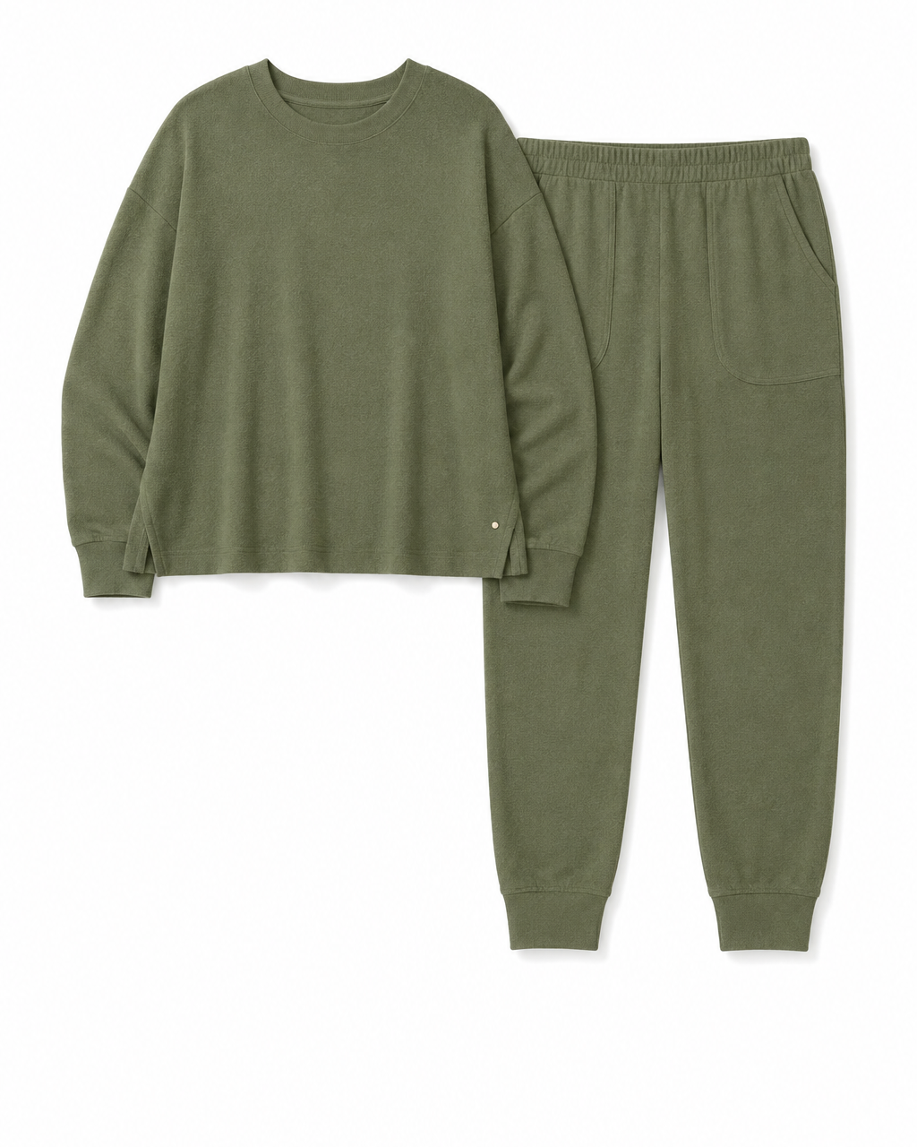 Long Sleeve Drop Shoulder Top & Jogger Set