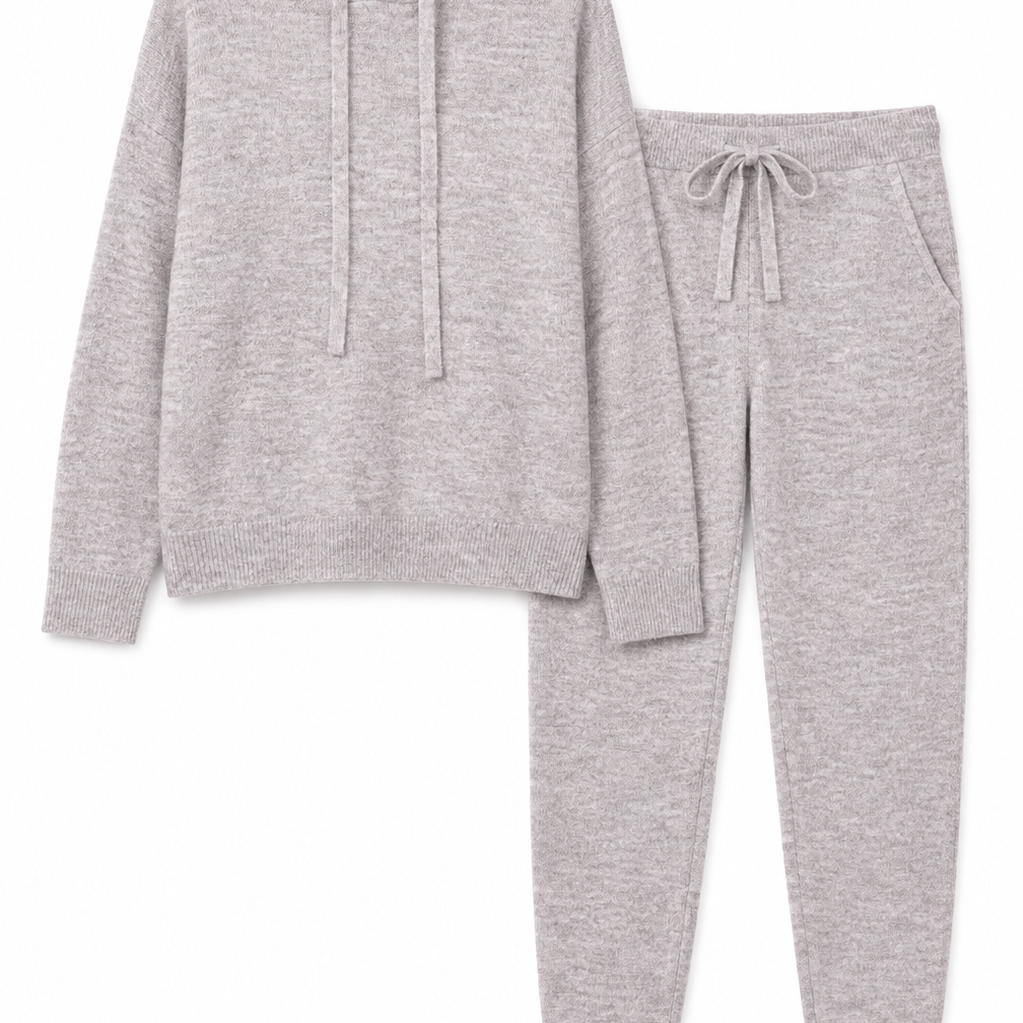 Sweater Knit Hoodie & Jogger Set