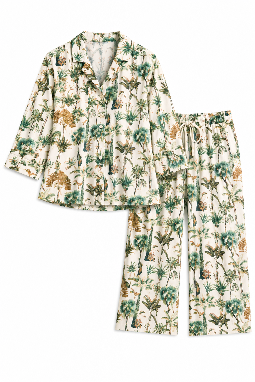 Drop shoulder 3/4 shirt & capri set