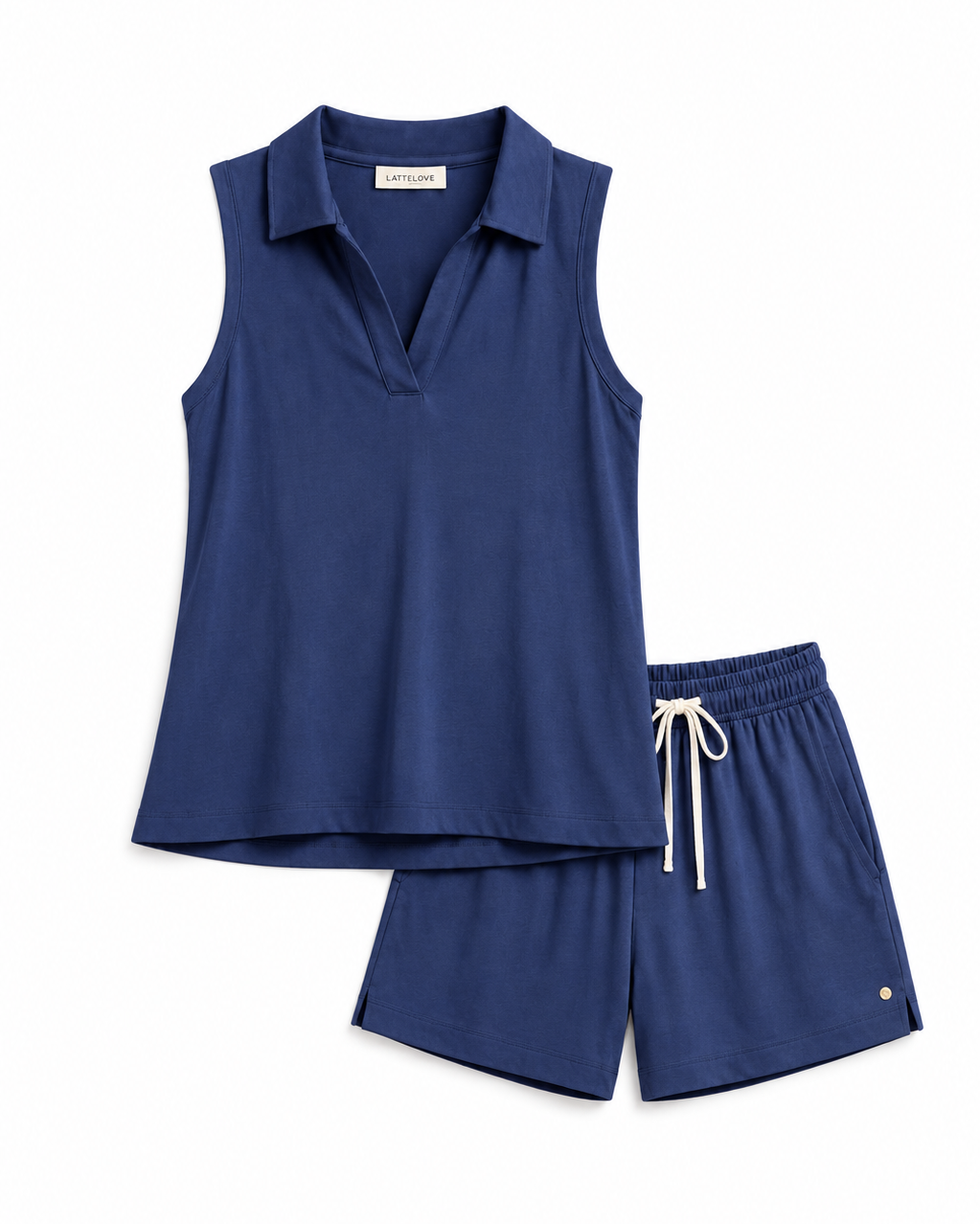Sleeveless Polo & Shorts Set